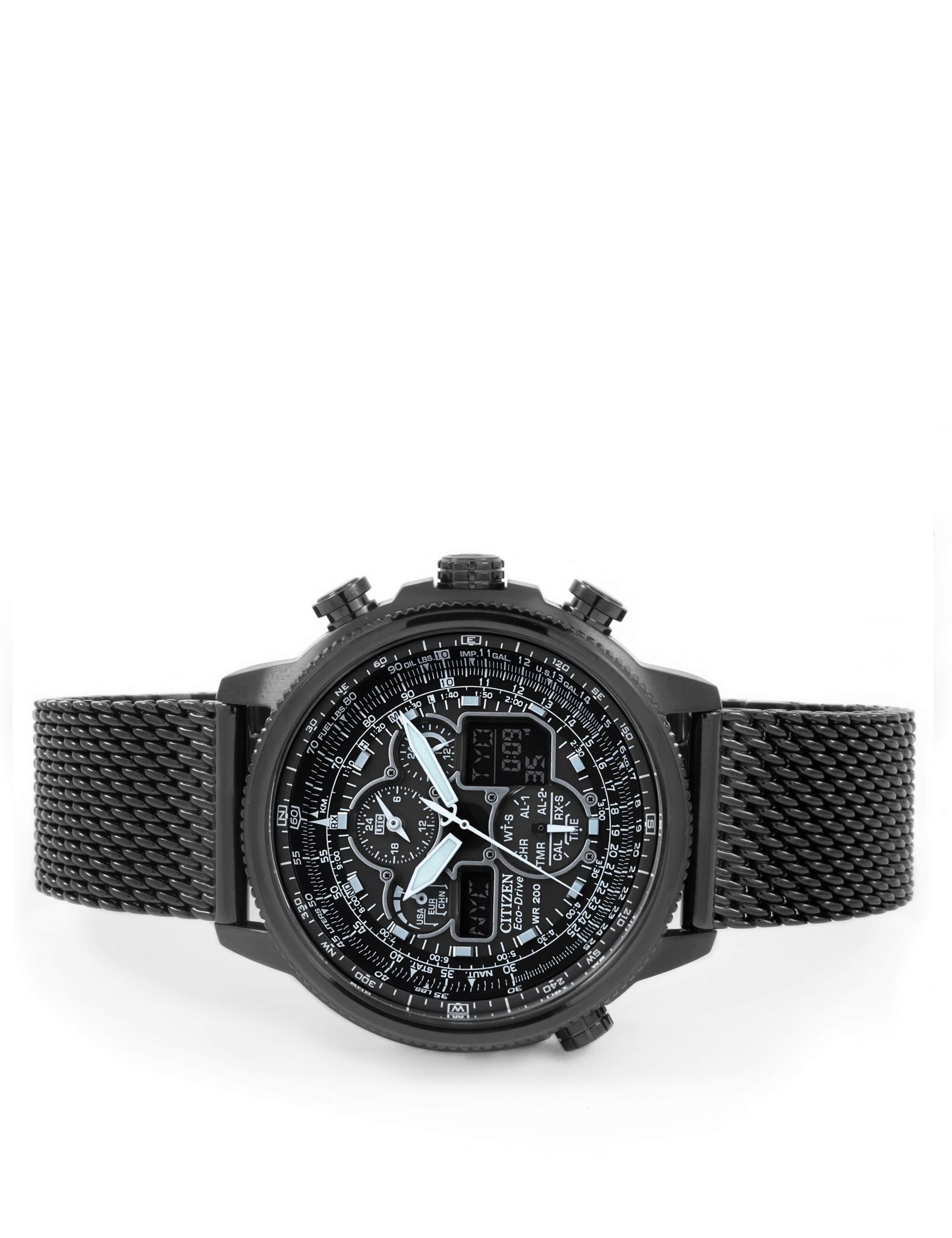 Citizen Navihawk World Time Stainless Steel Chronograph Watch 2 of 6