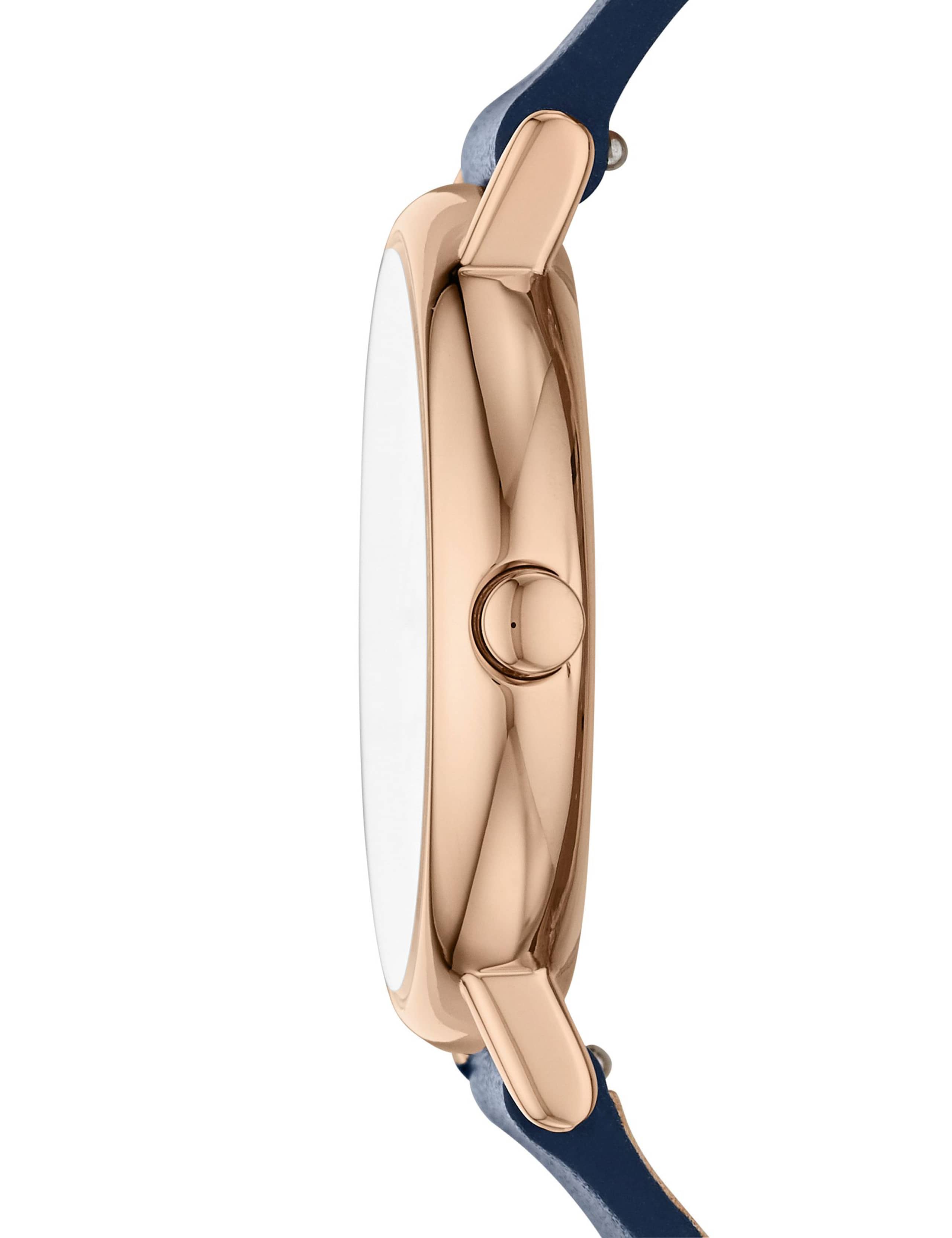 Skagen Signatur Navy Leather Watch 5 of 7