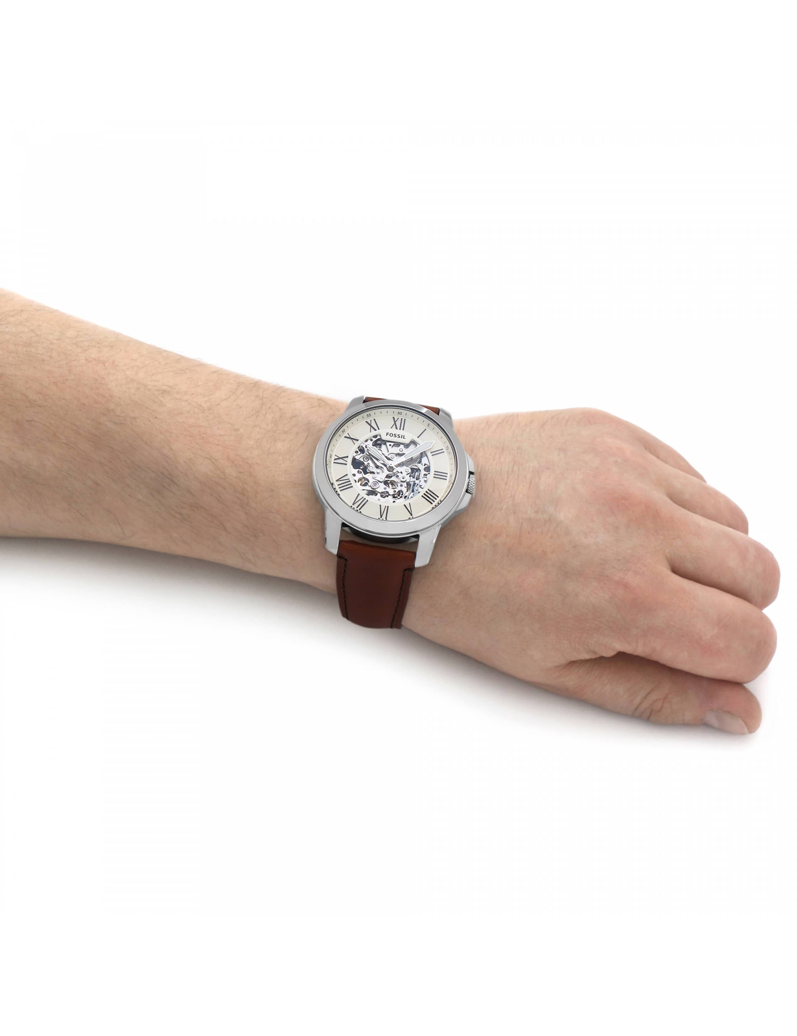 Fossil Grant Brown Leather Chronograph Automatic Watch 2 of 6