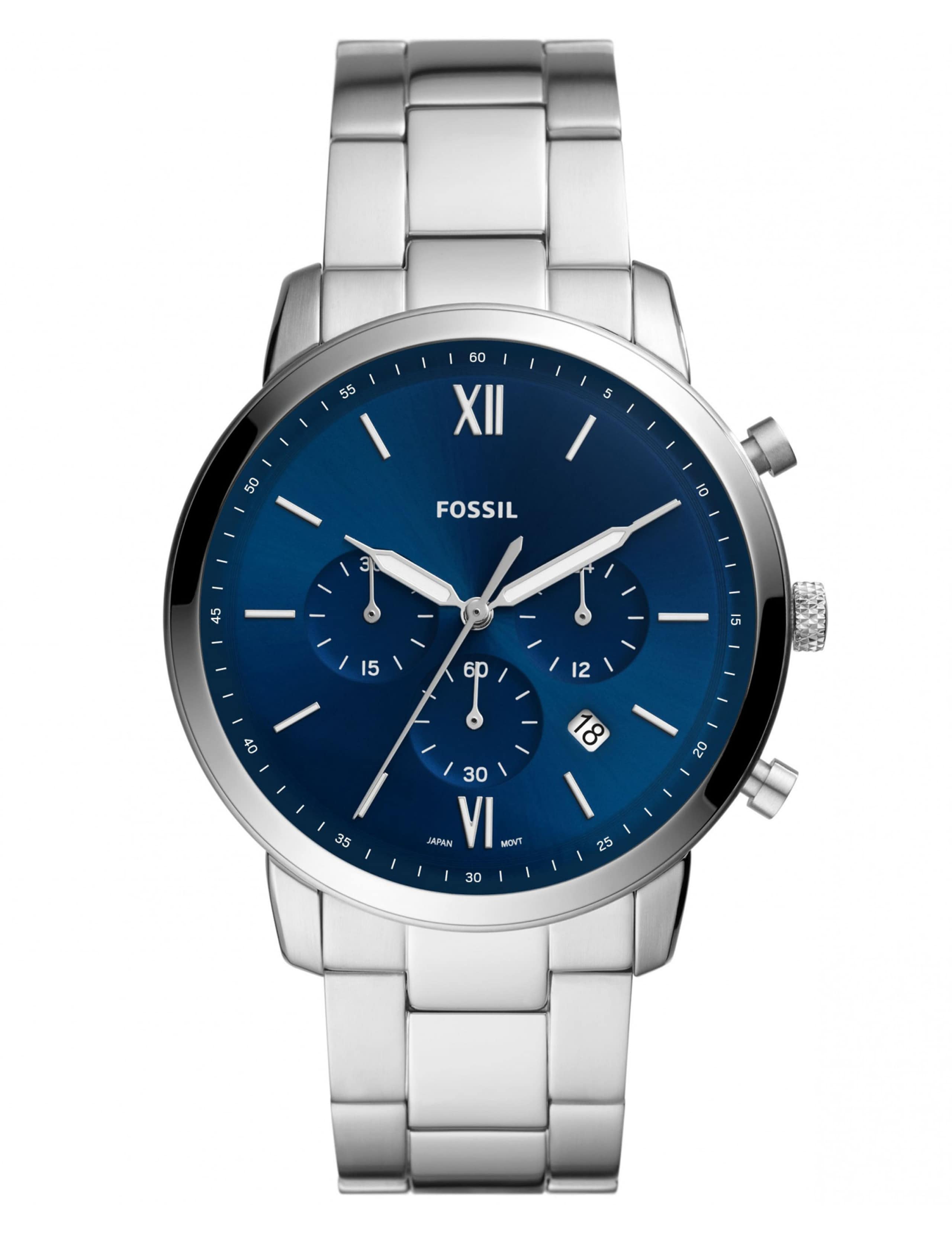 Fossil Neutra Chronograph Silver Stainless Steel Watch 1 of 7
