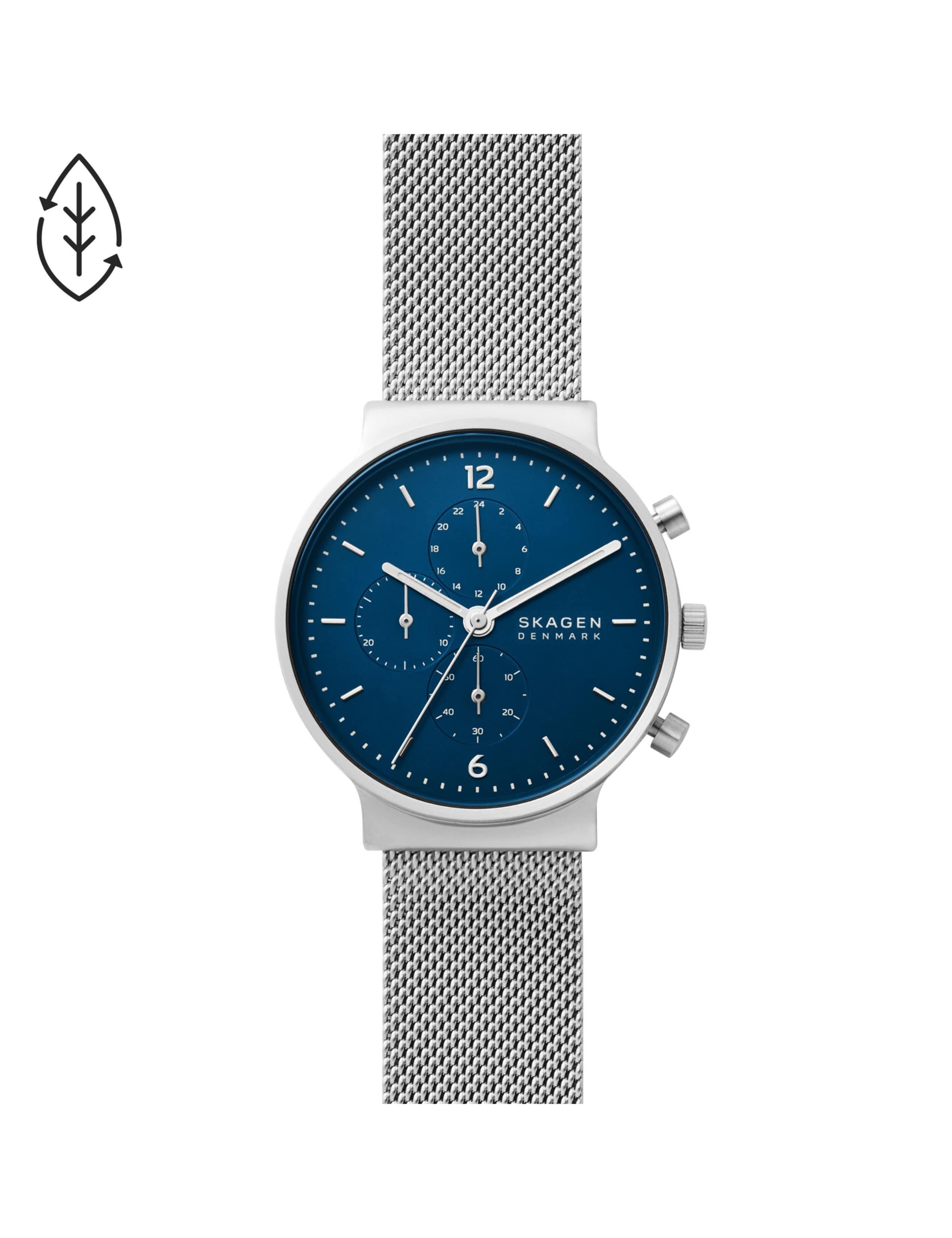 Skagen Anchor Chronograph Silver Stainless Steel Watch 3 of 7