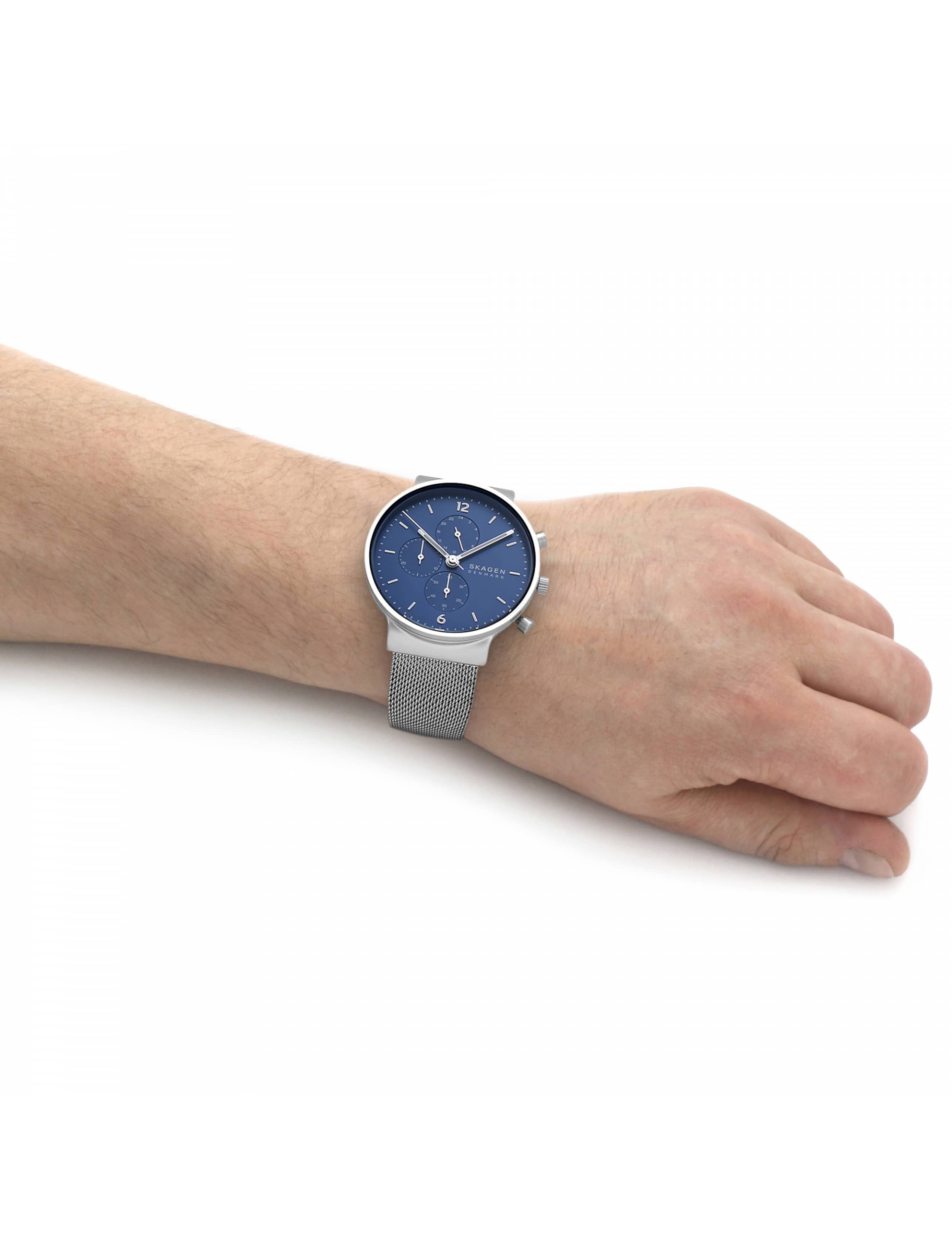 Skagen Anchor Chronograph Silver Stainless Steel Watch 2 of 7
