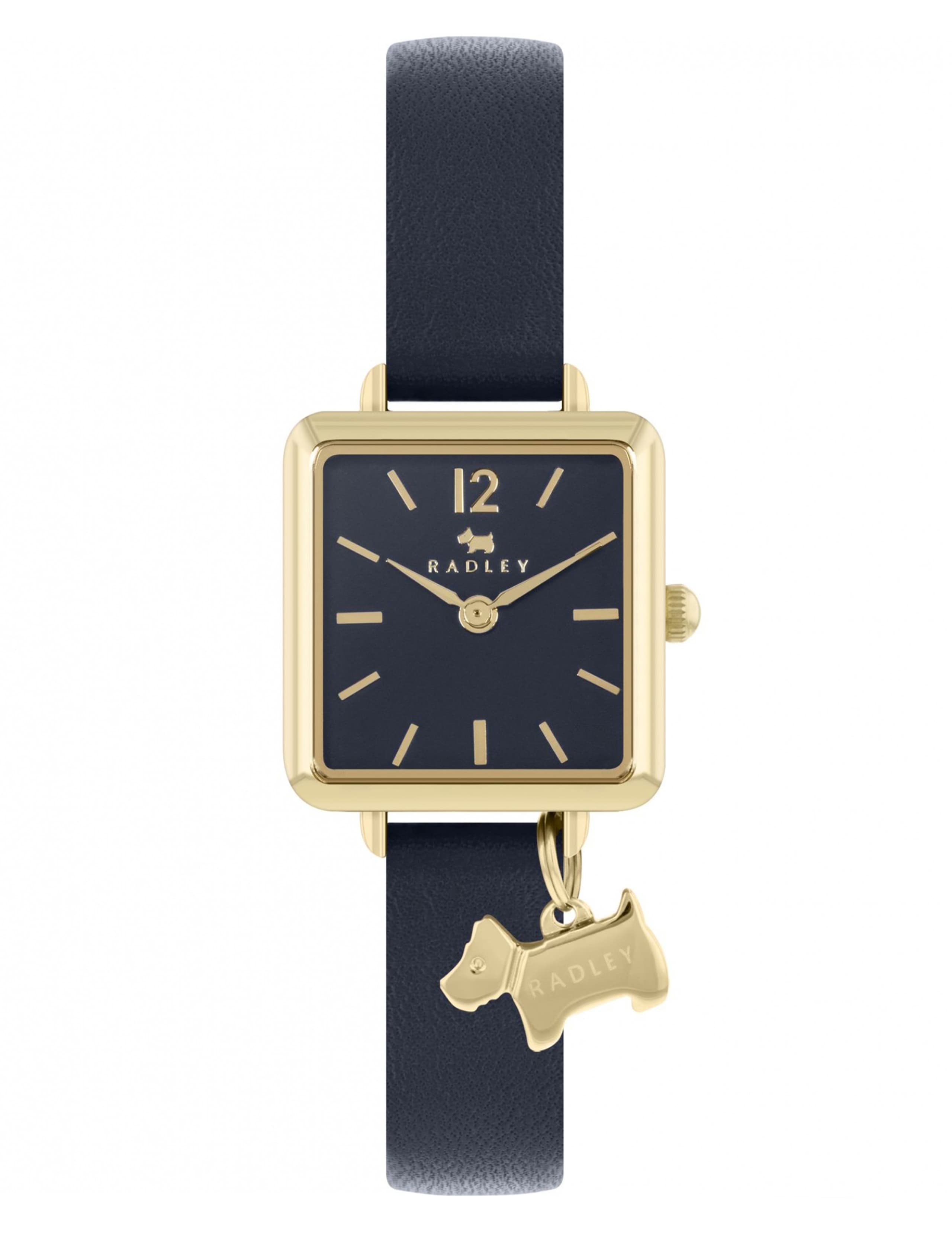 Radley Scottie Dog Charm Blue Leather Watch 1 of 7
