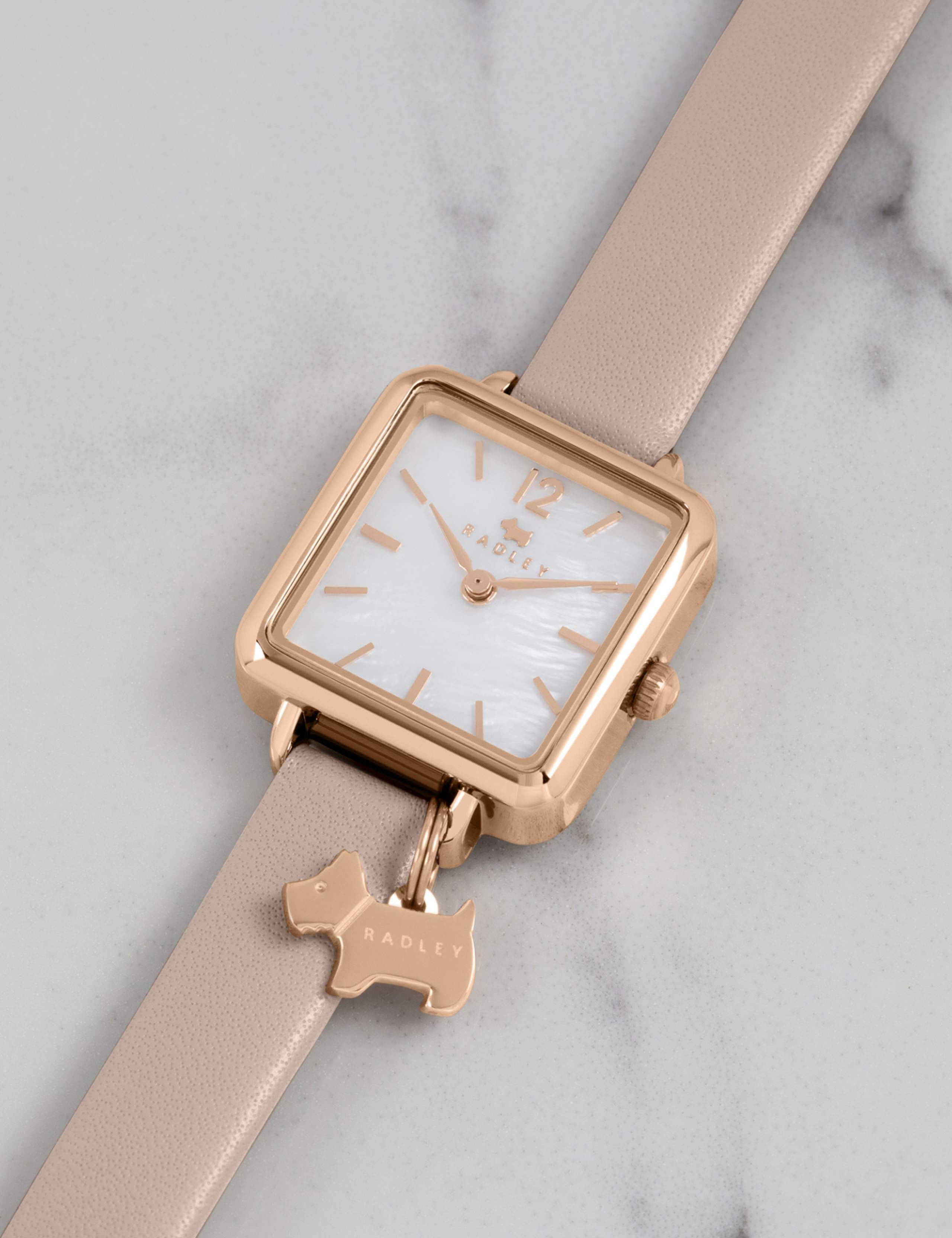 Radley Scottie Dog Charm Leather Strap Quartz Watch 3 of 7