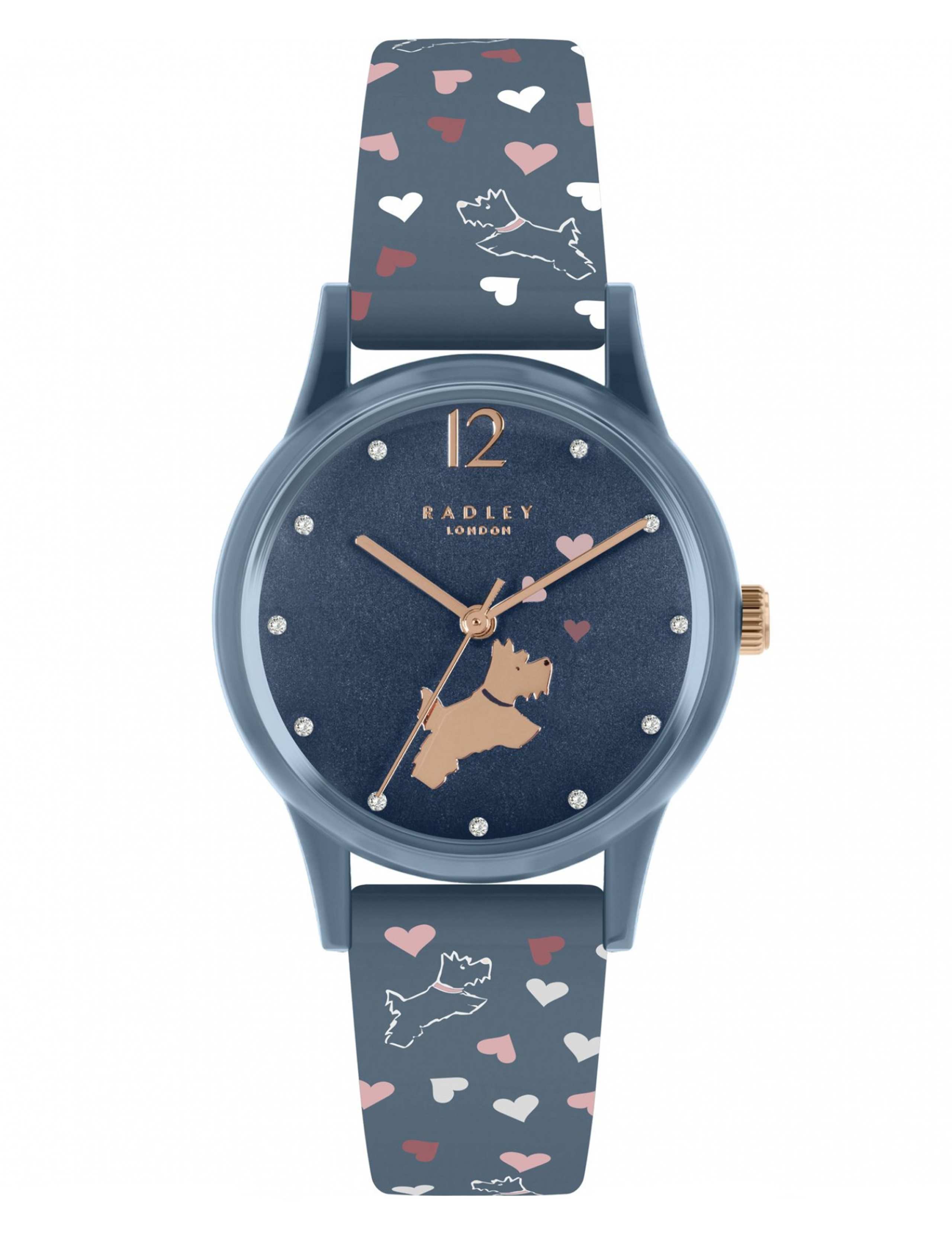 Radley Scottie Dog Blue Leather Watch 1 of 8