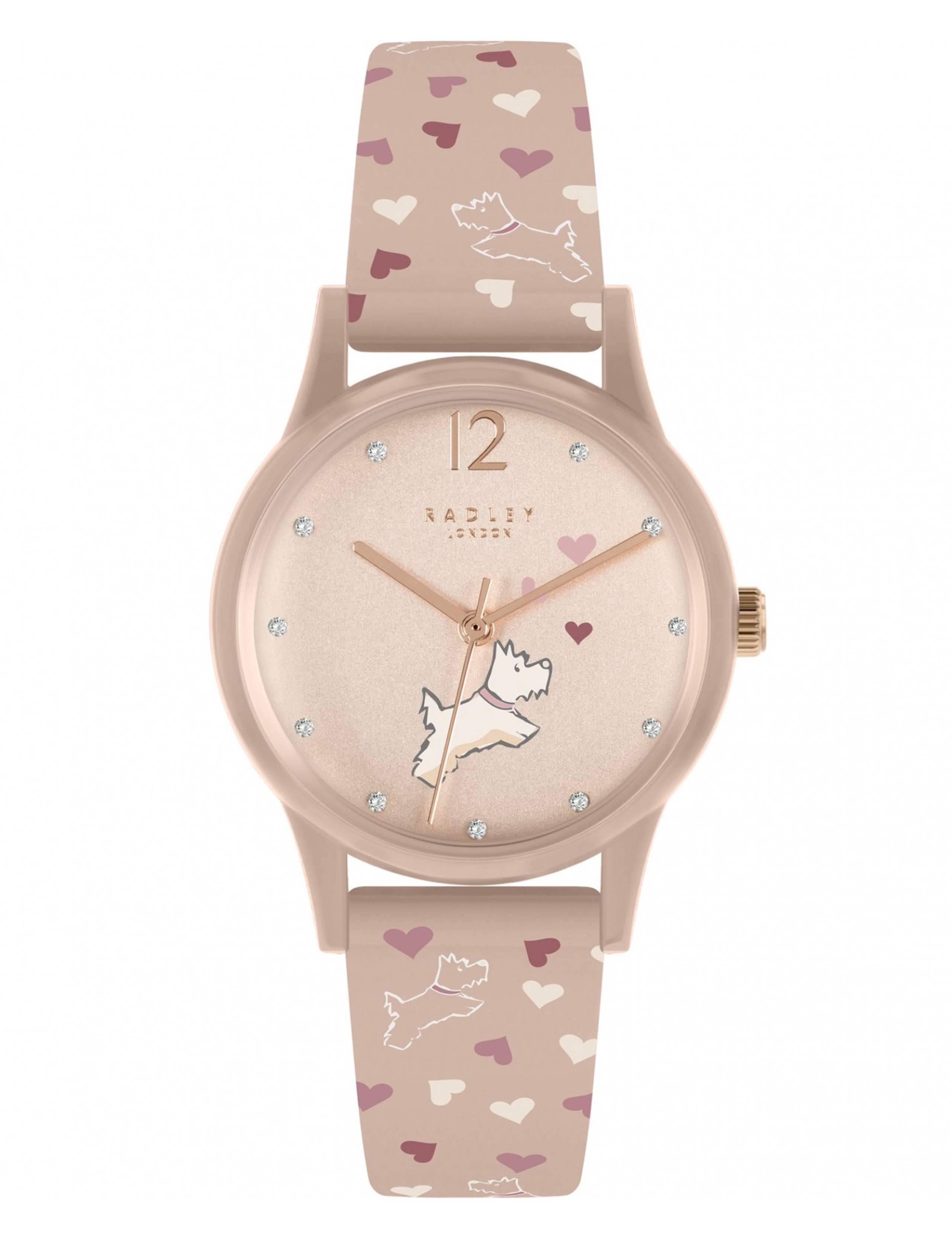 Radley Scottie Dog Pink Leather Watch 1 of 6