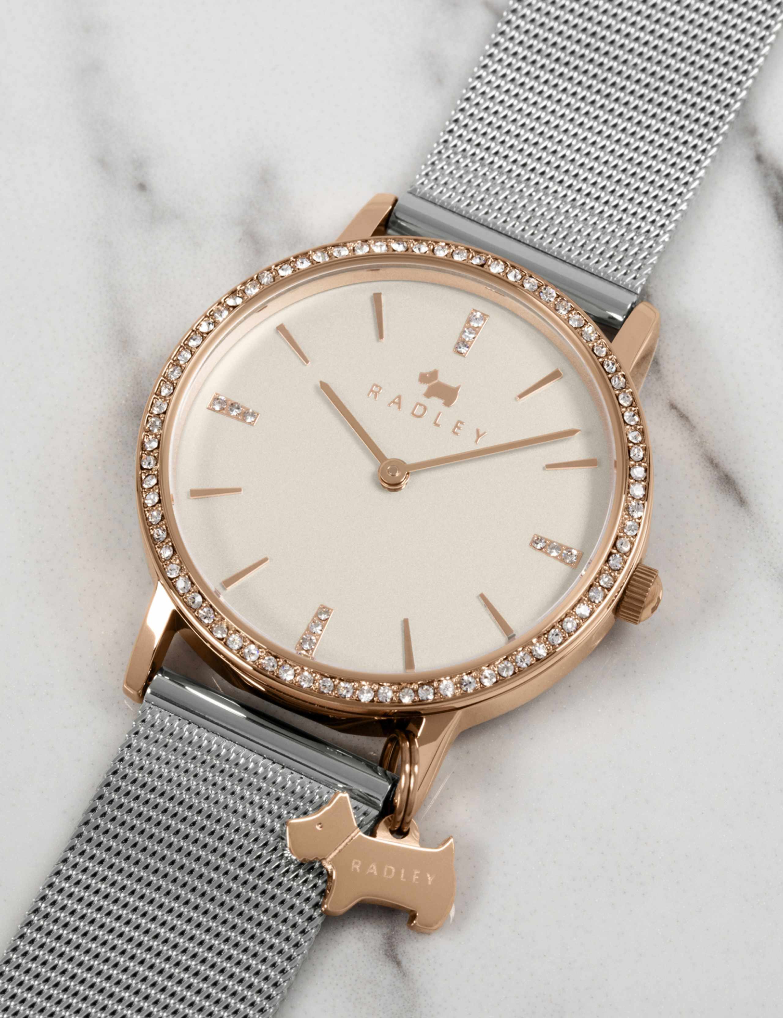 Radley Scottie Dog Charm Leather Watch 3 of 7