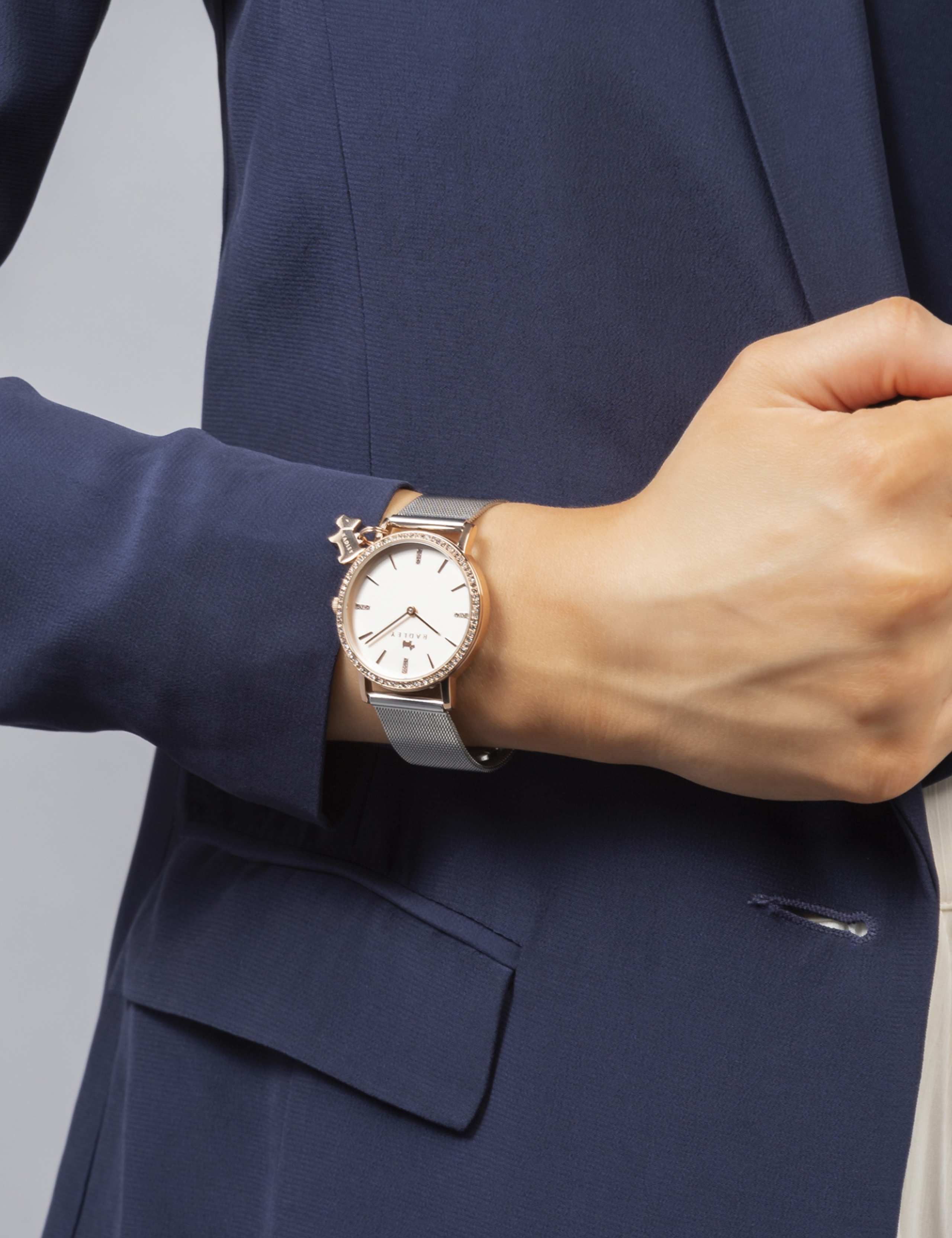 Radley Scottie Dog Charm Leather Watch 5 of 7