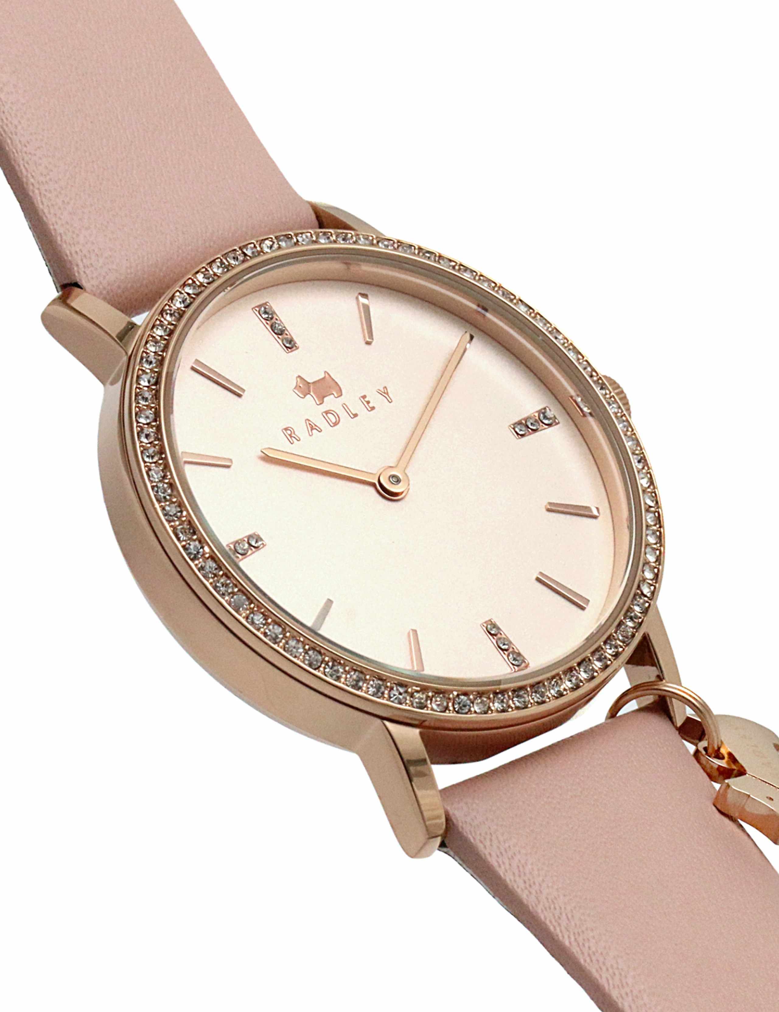 Radley Scottie Dog Charm Pink Leather Watch 8 of 8