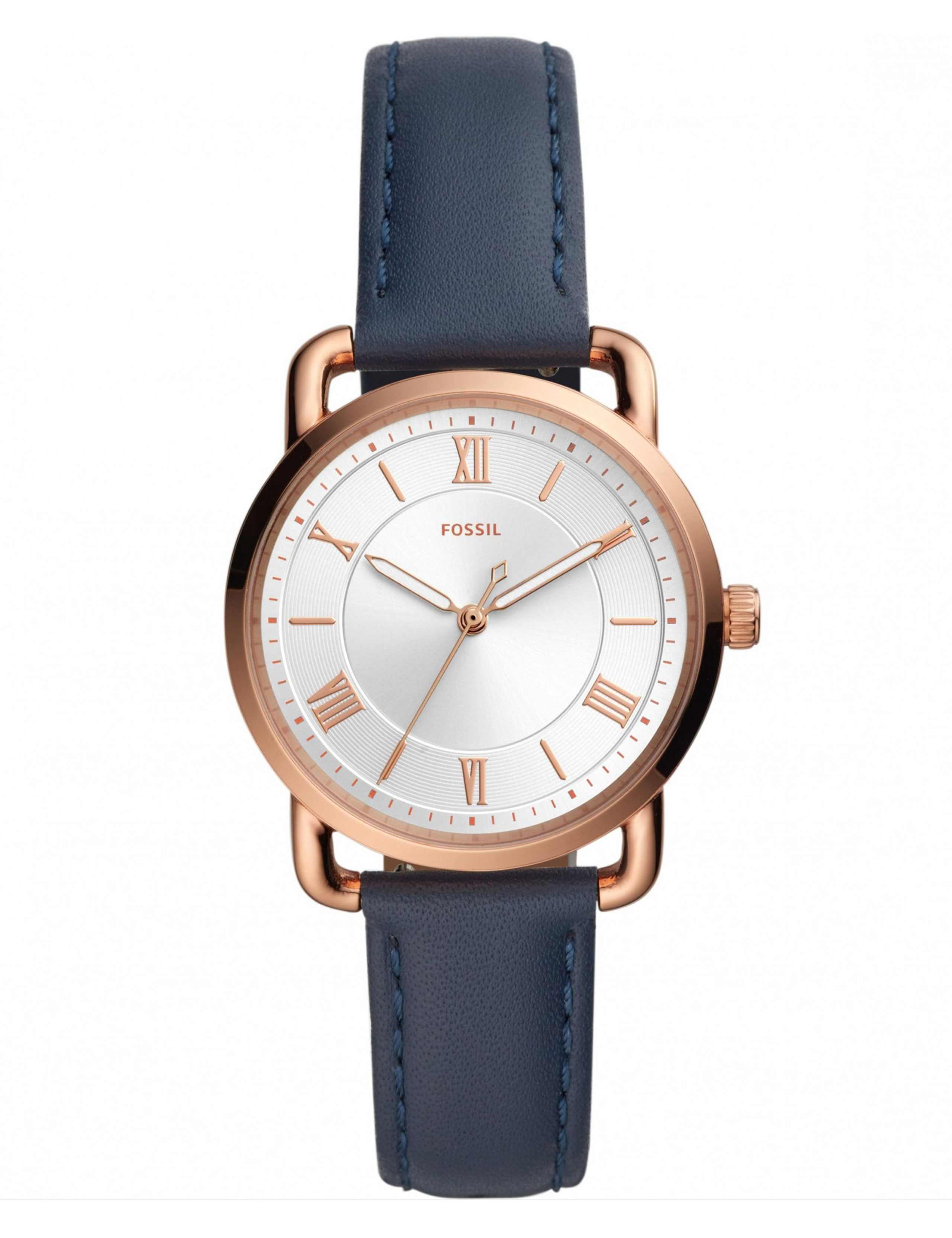 Fossil Copeland Navy Leather Quartz Watch 1 of 5