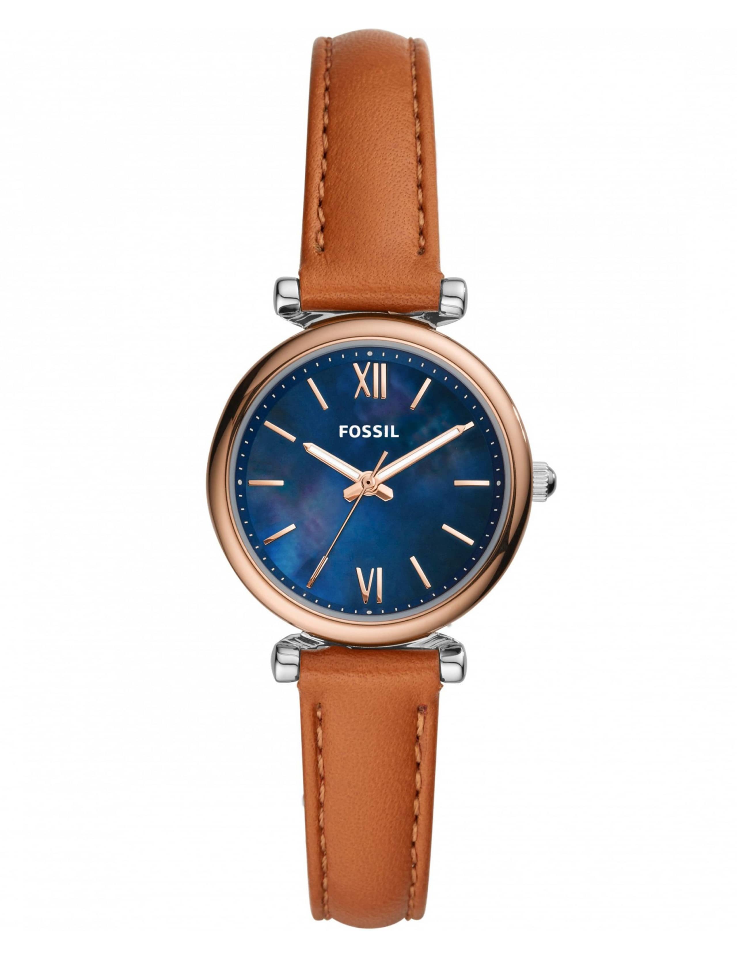 Fossil Carlie Brown Leather Watch 1 of 5