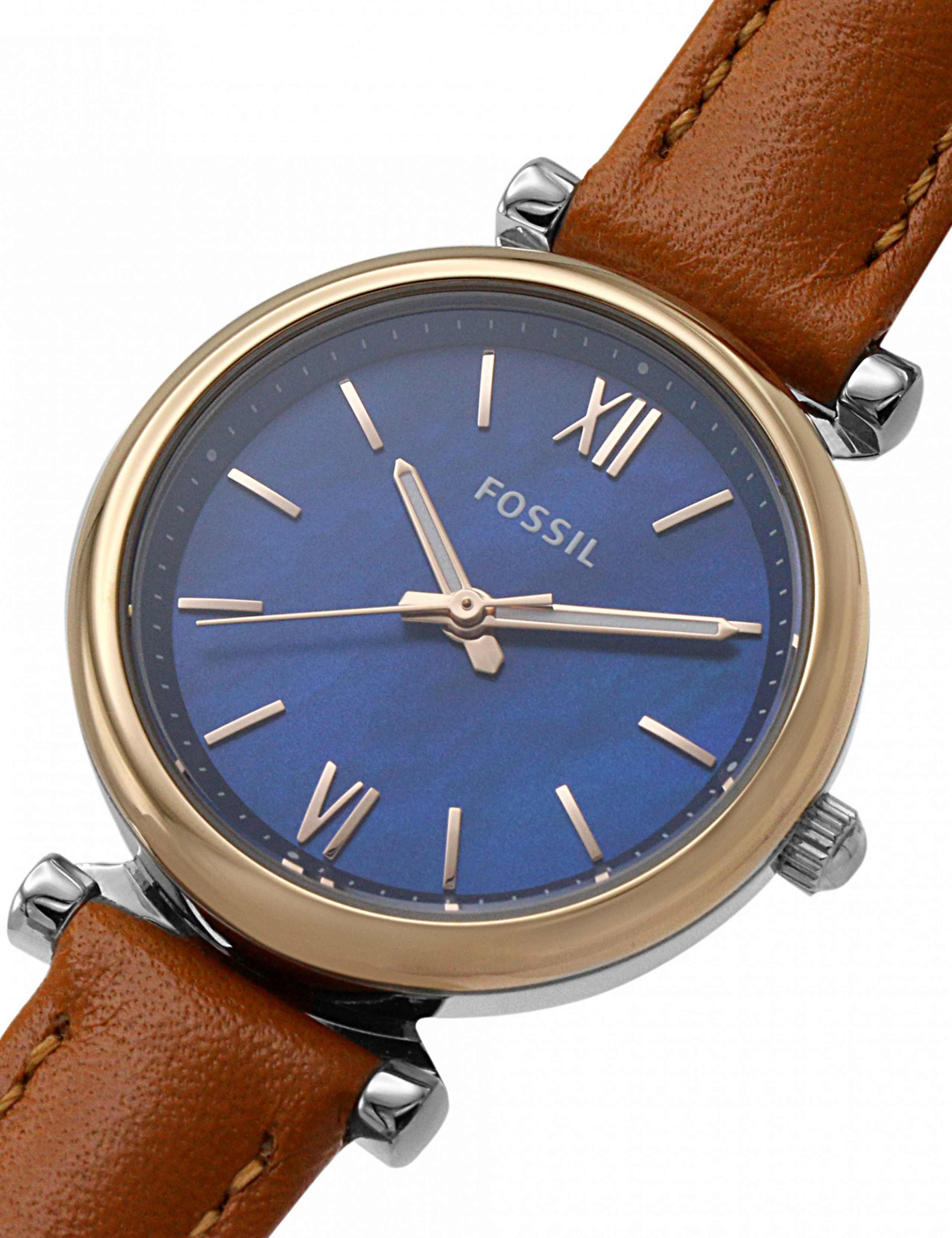 Fossil Carlie Brown Leather Watch 3 of 5