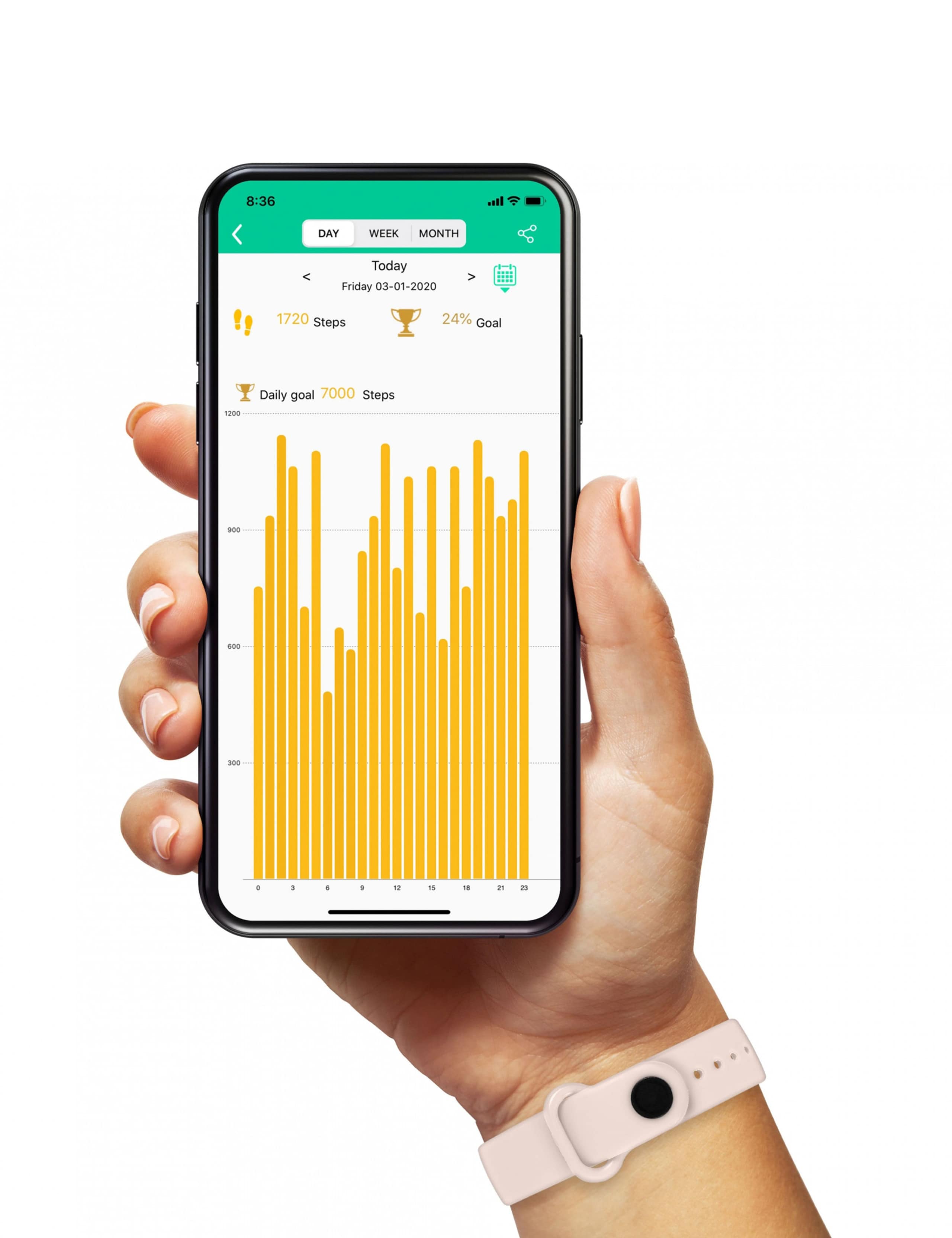 Reflex Active Pink Rubber Smart Watch 5 of 7