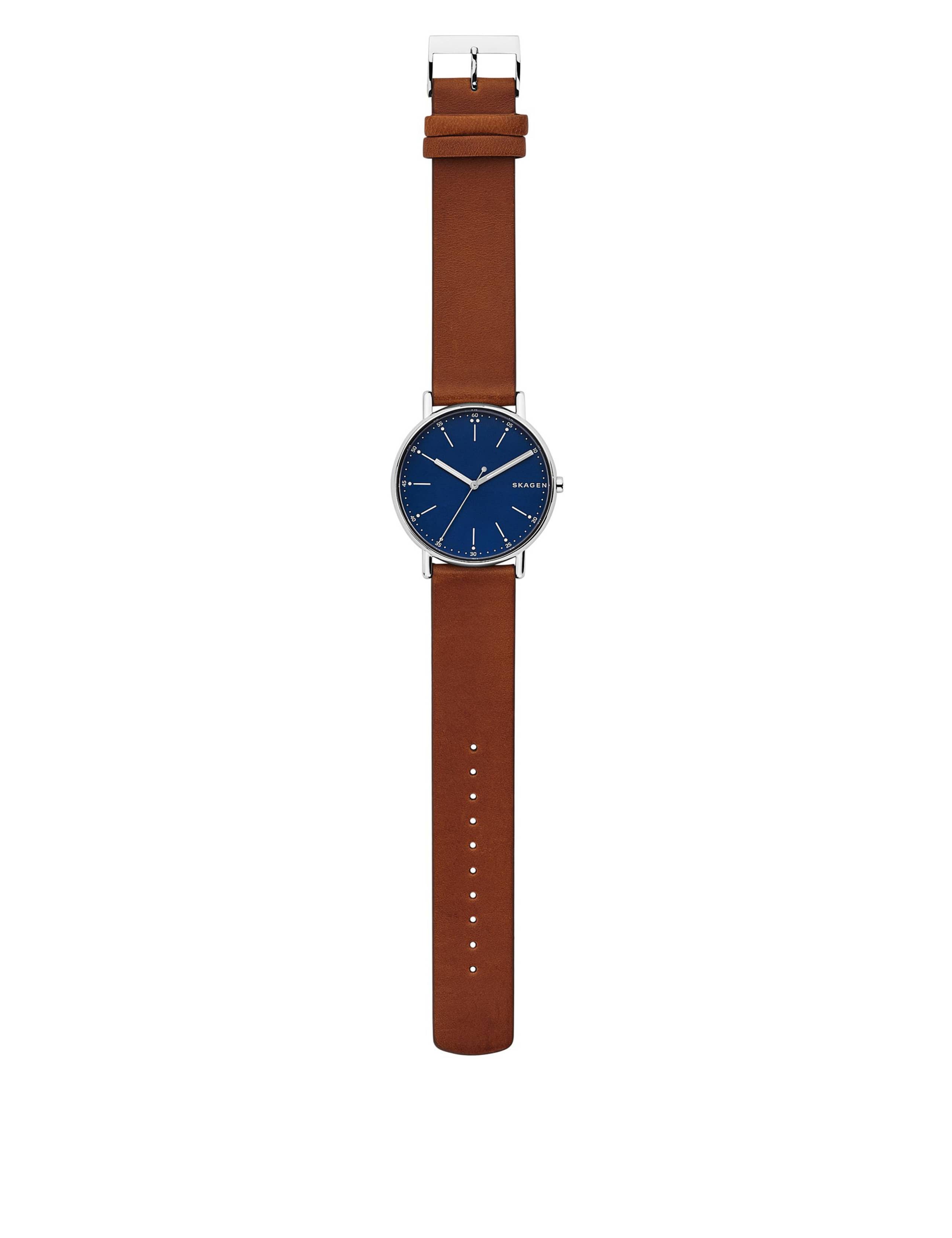 Skagen Signatur Brown Leather Watch 2 of 6