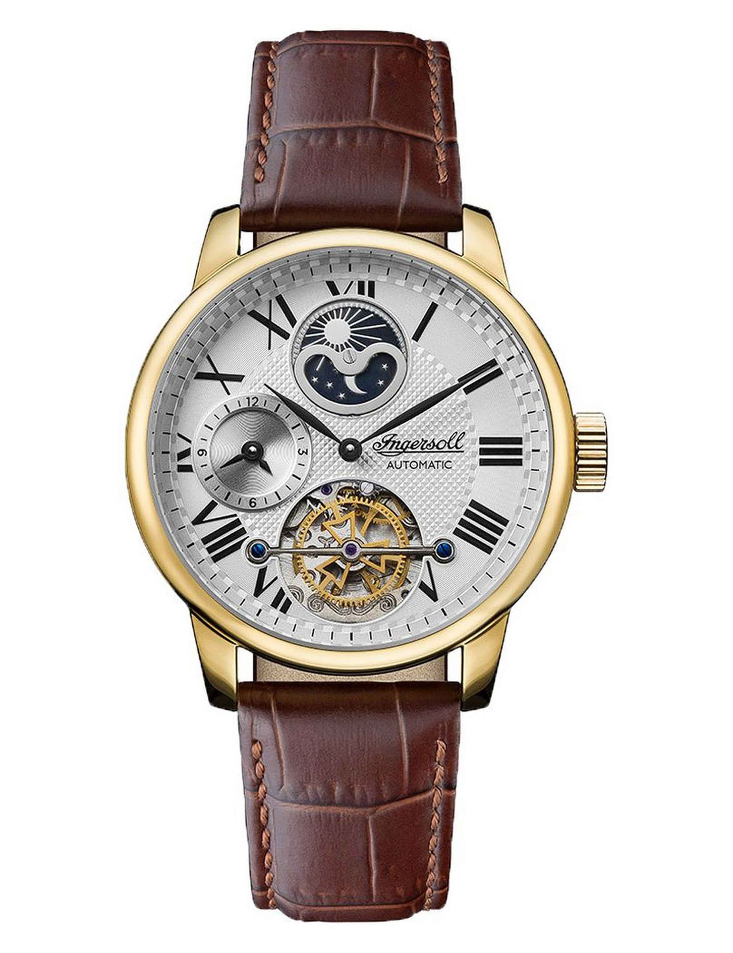 Ingersoll Riff Brown Leather Automatic Watch 1 of 4