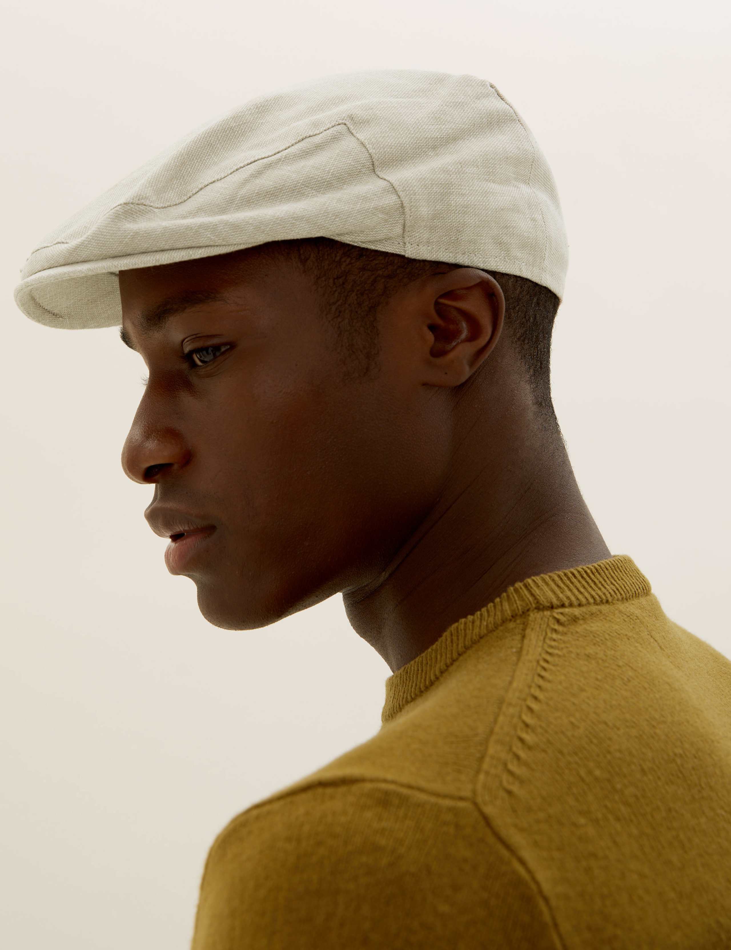 Linen Textured Flat Cap 1 of 4