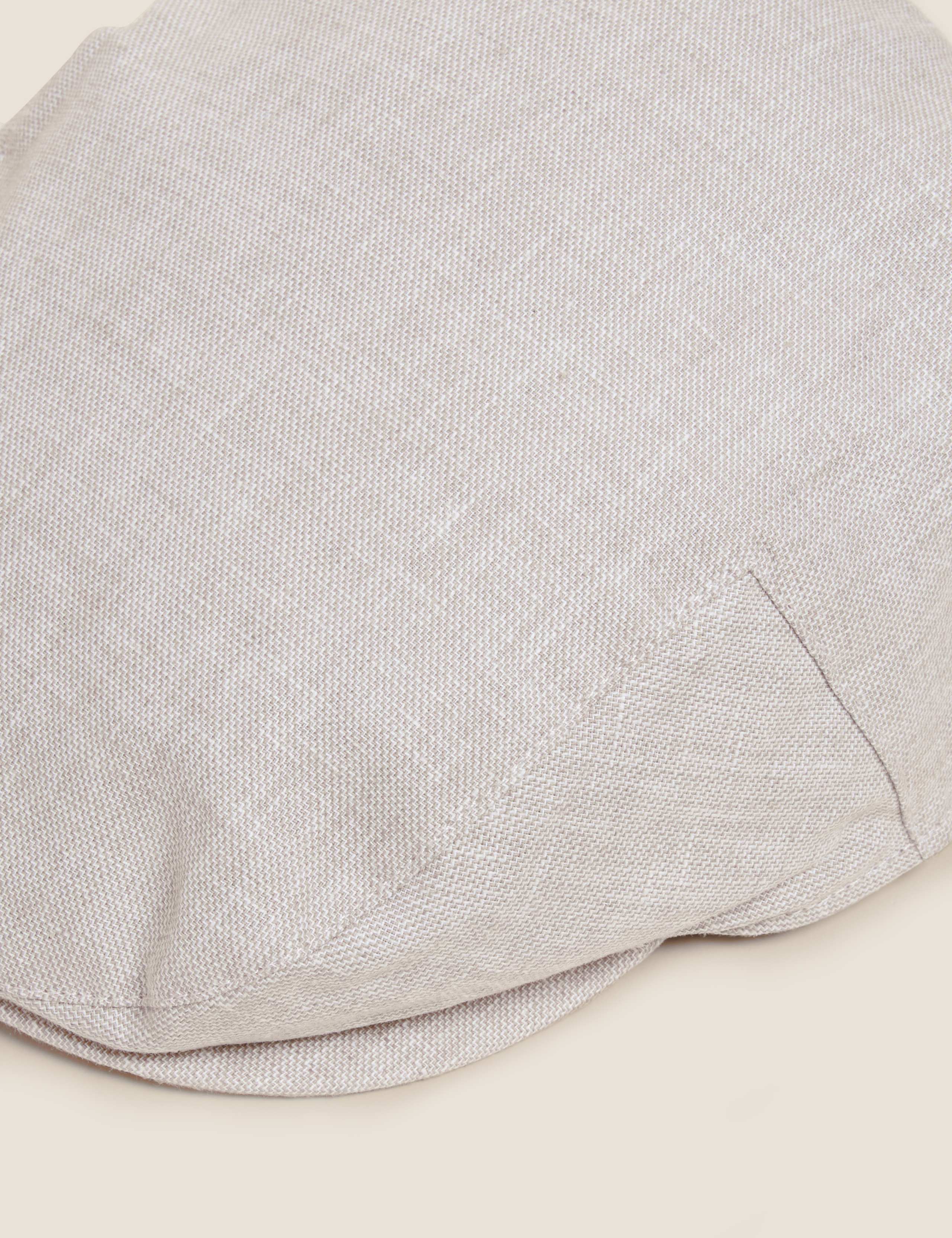 Linen Textured Flat Cap 3 of 4