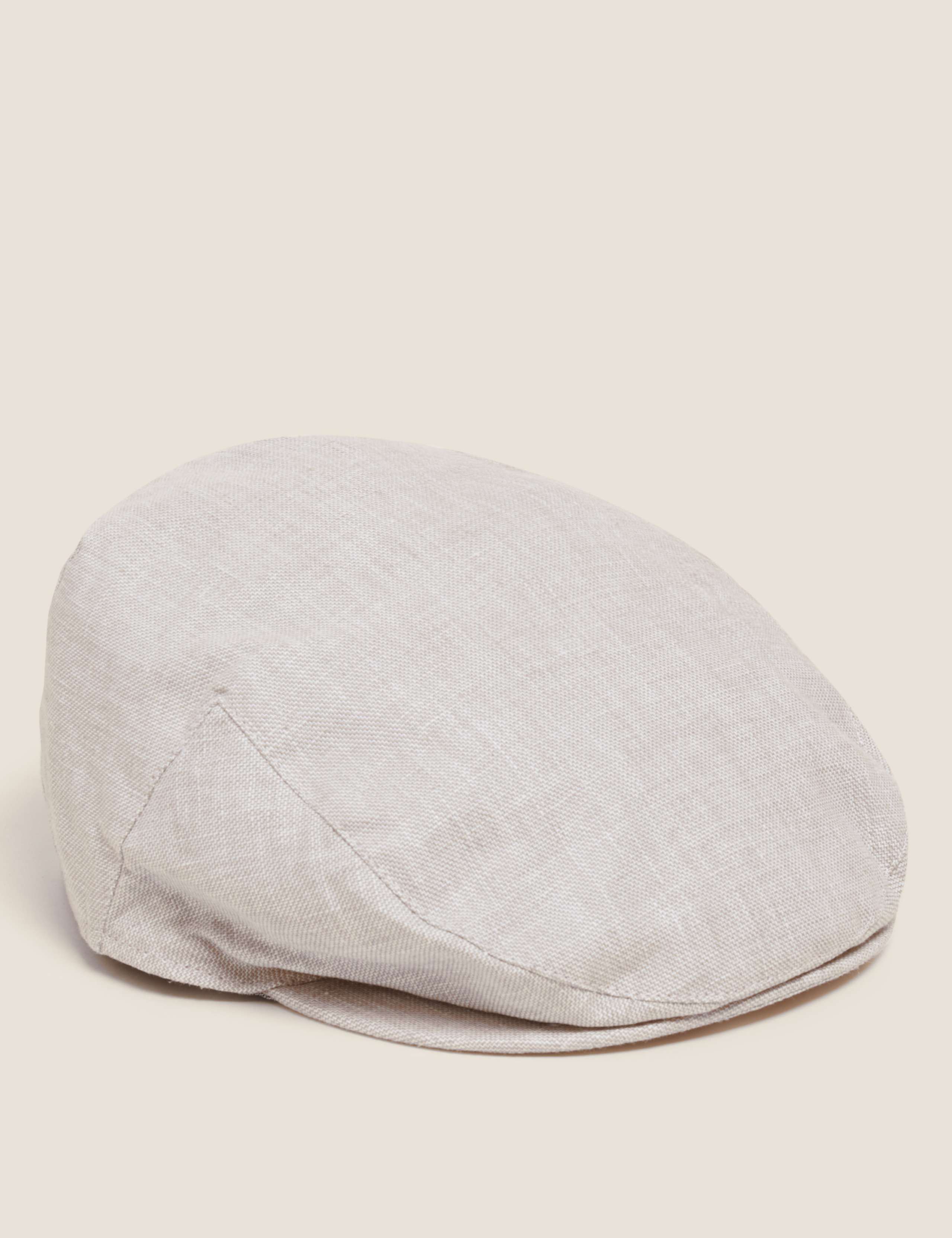 Linen Textured Flat Cap 2 of 4