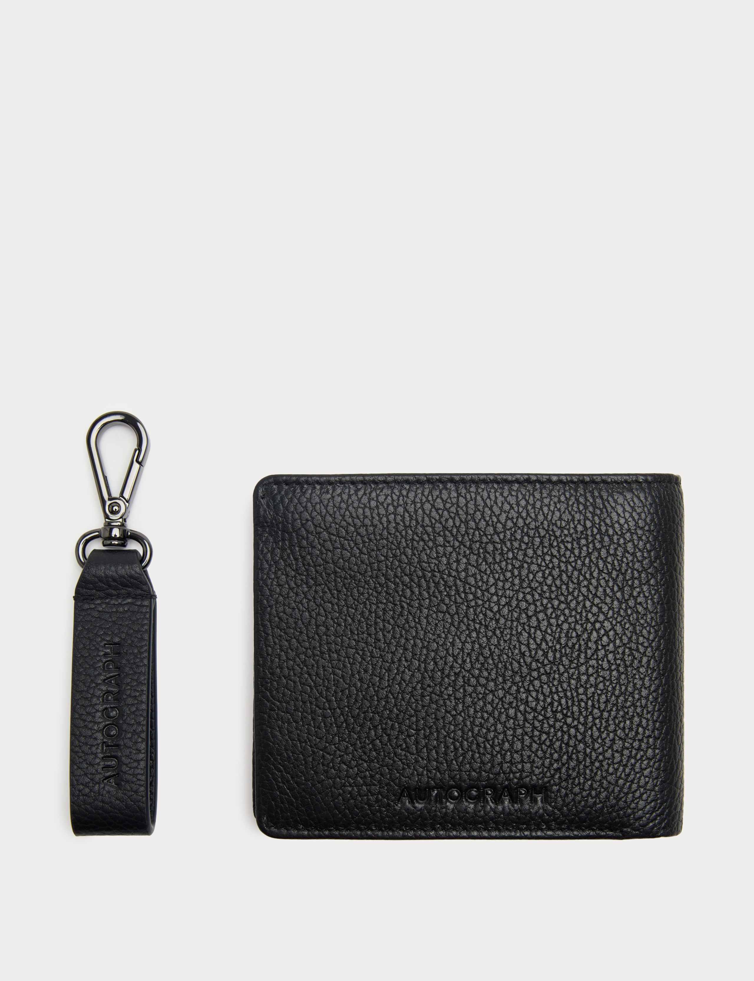 Leather Textured Wallet & Keyring Gift Set 1 of 3