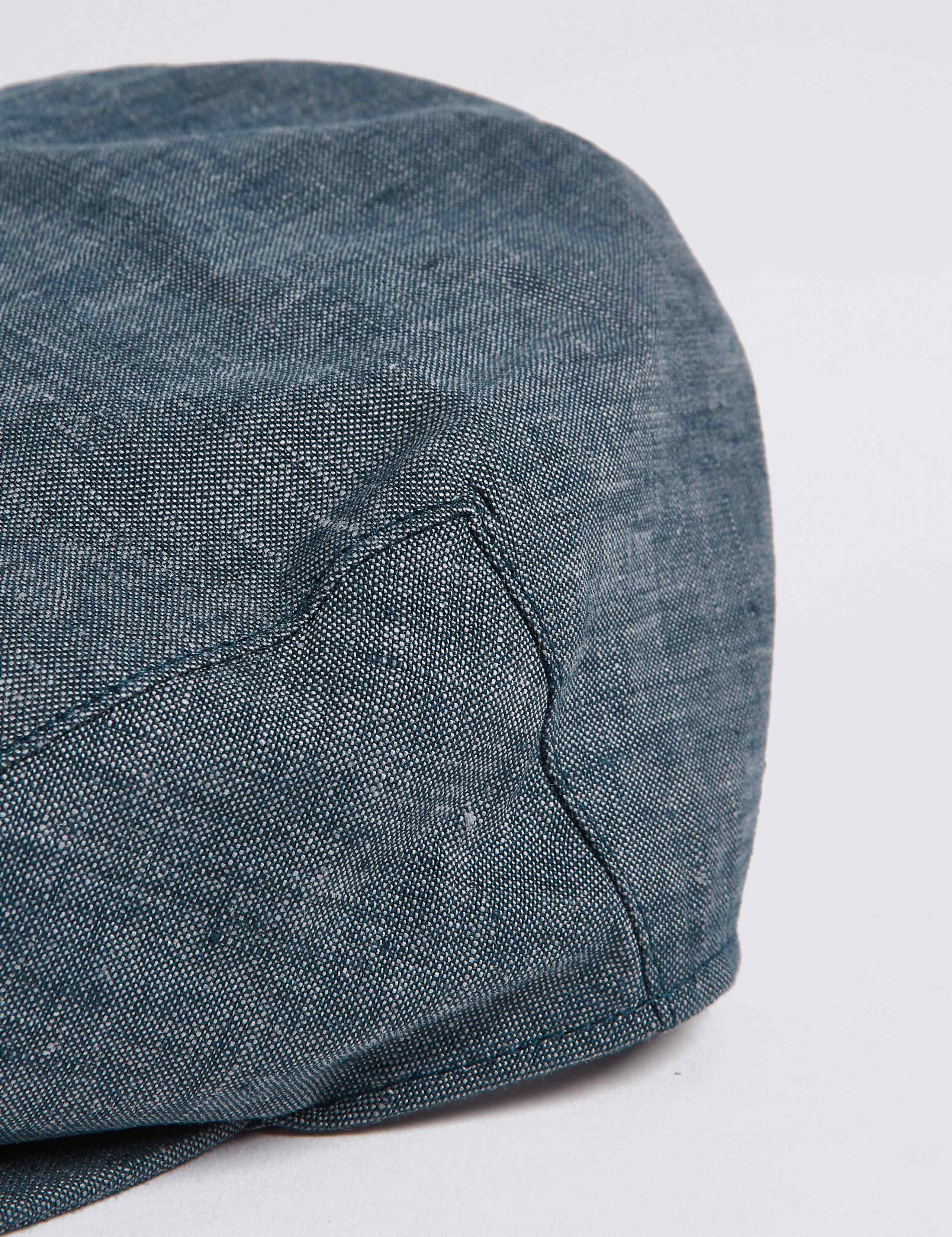 Pure Linen Flat Cap 3 of 4