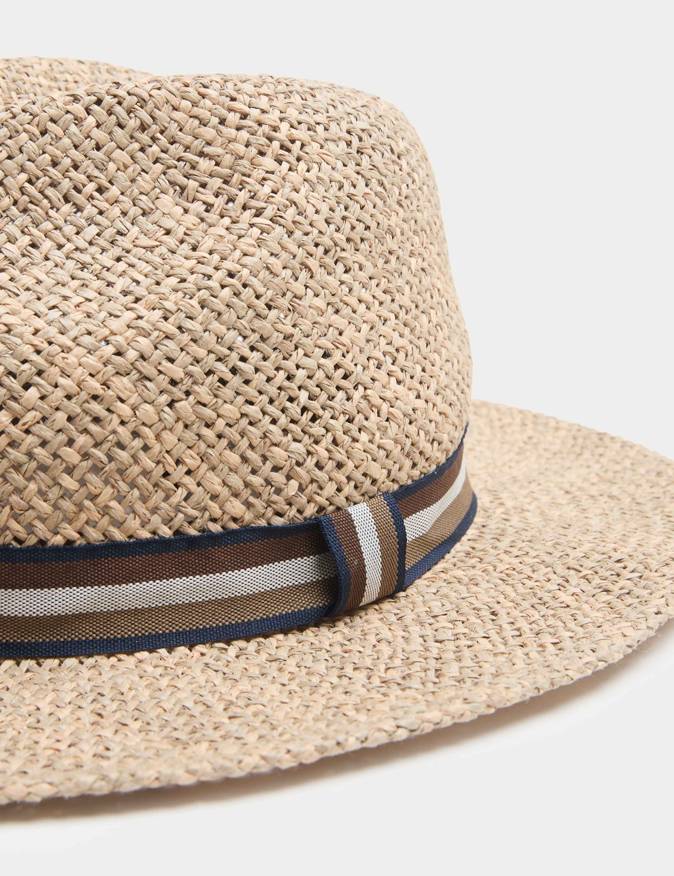 Striped Band Broad Brim Hat 2 of 2