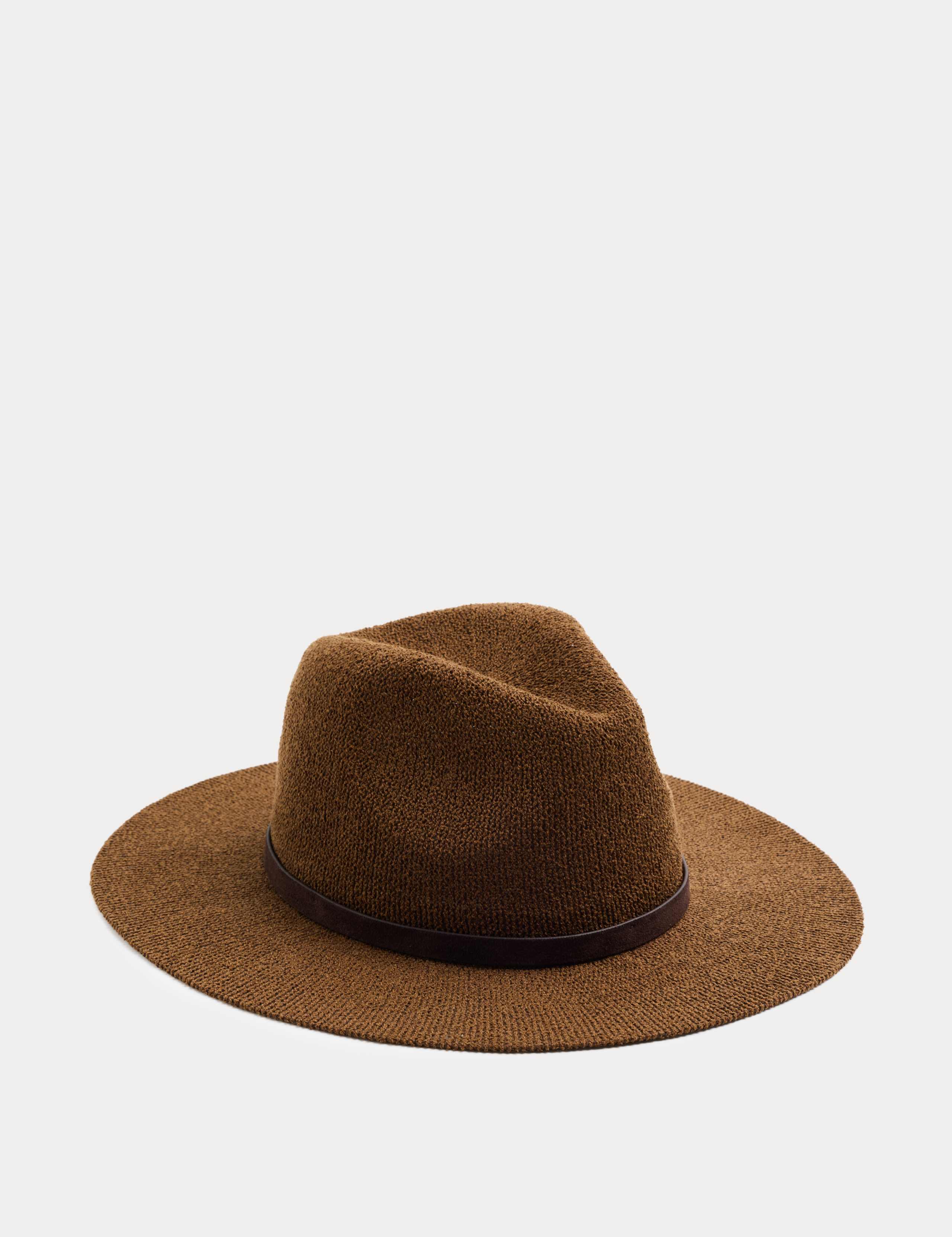 Knitted Broad Brim Hat 1 of 2