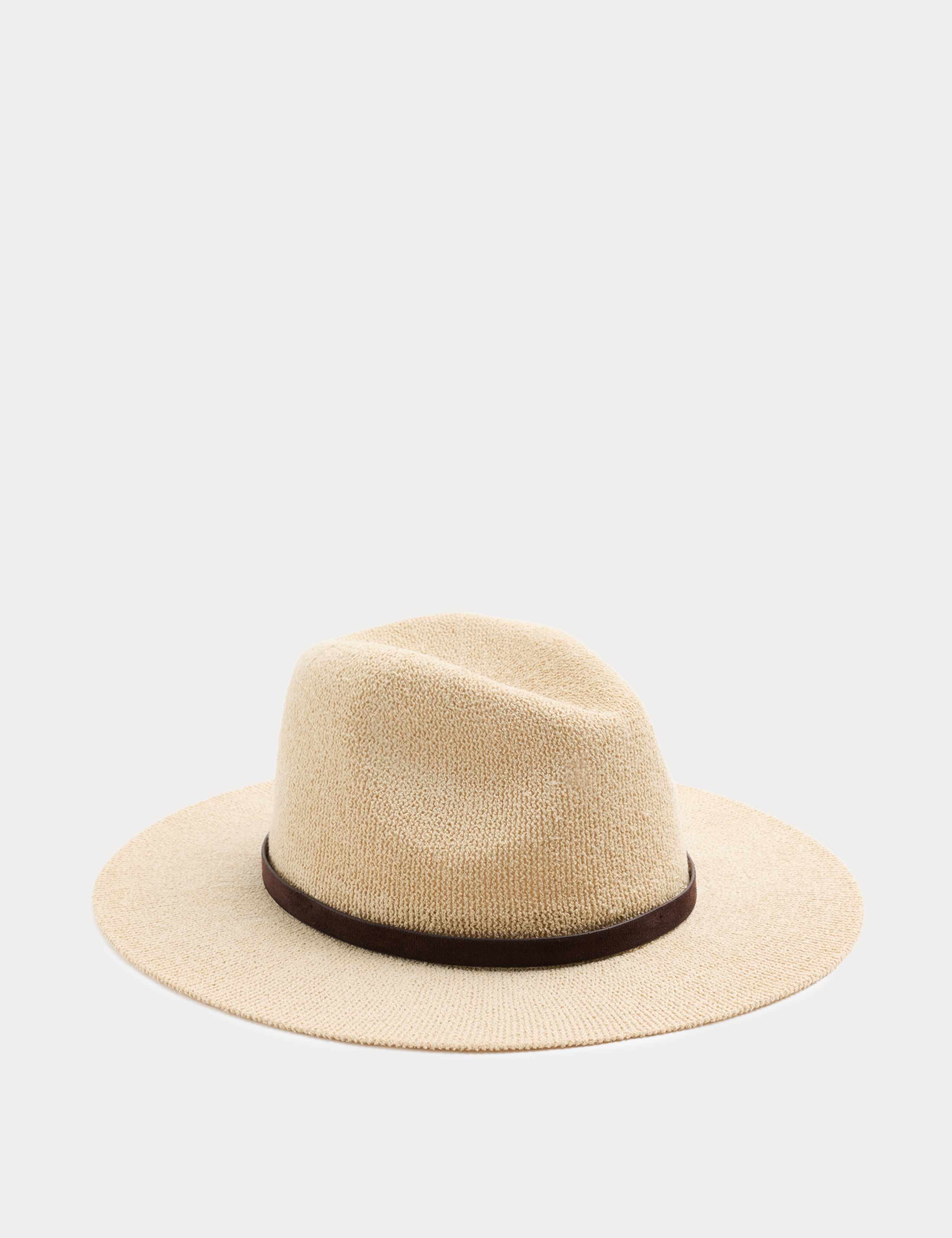 Knitted Broad Brim Hat 1 of 2