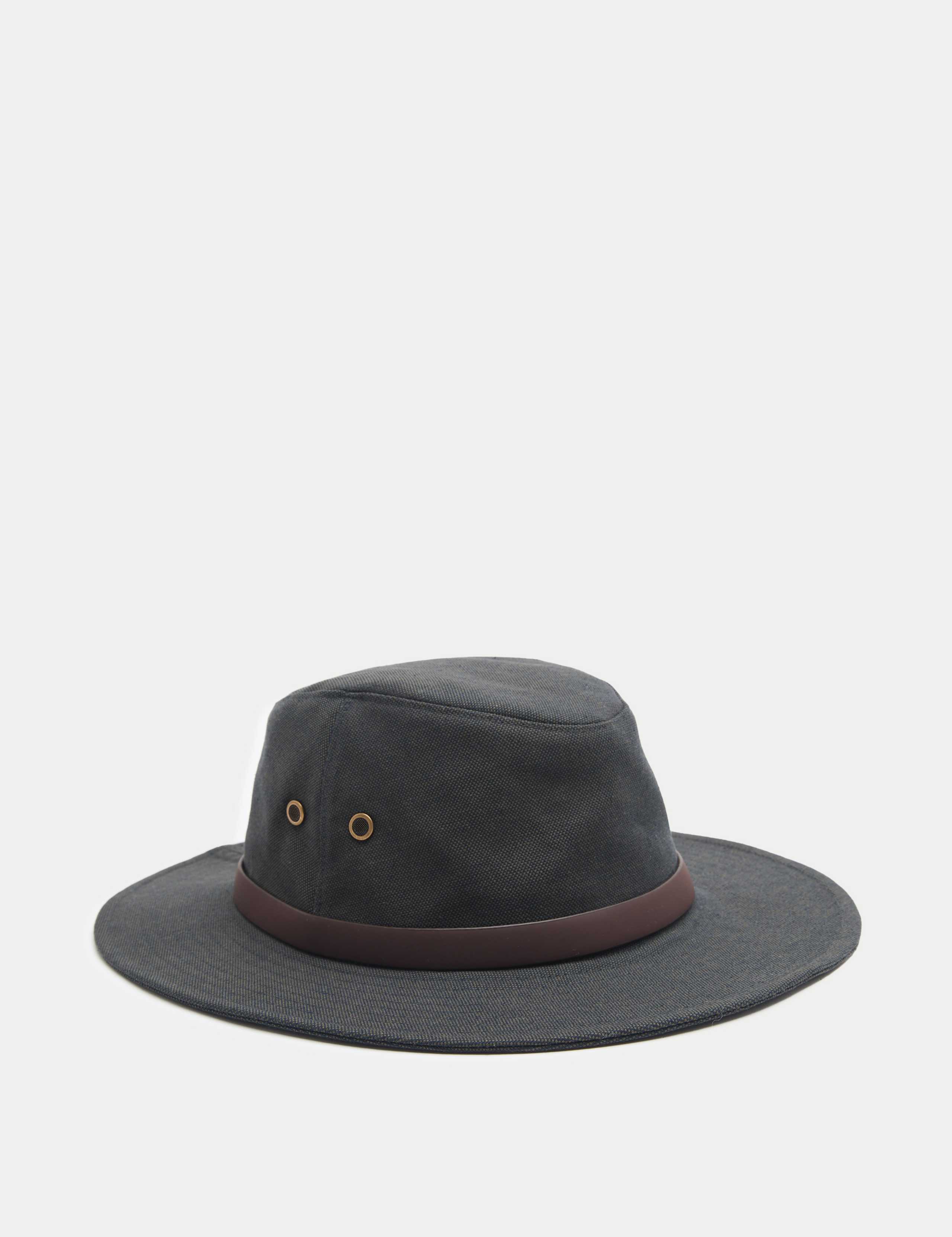 Pure Cotton Canvas Broad Brim Hat 1 of 2