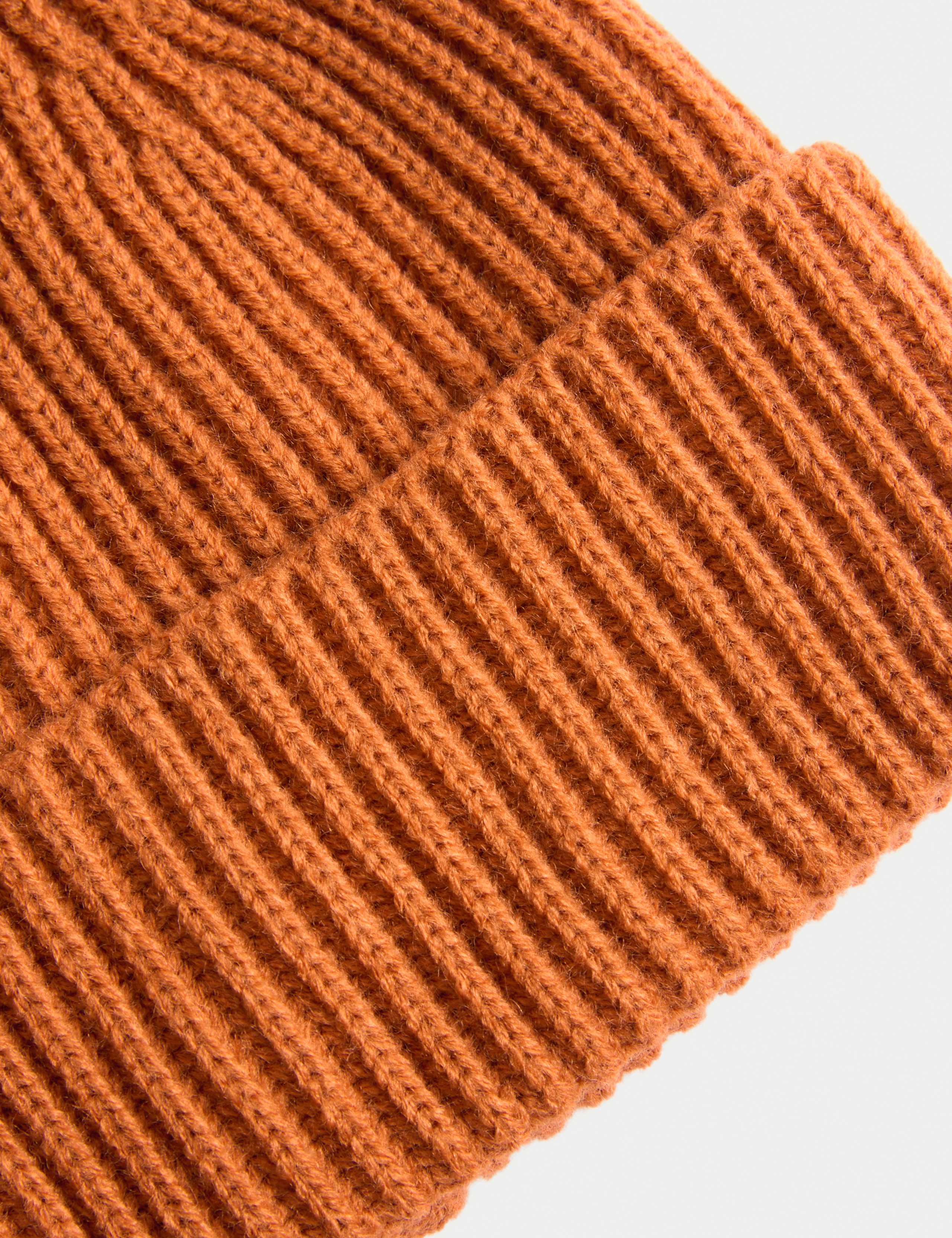 Ribbed Knitted Beanie Hat 2 of 2