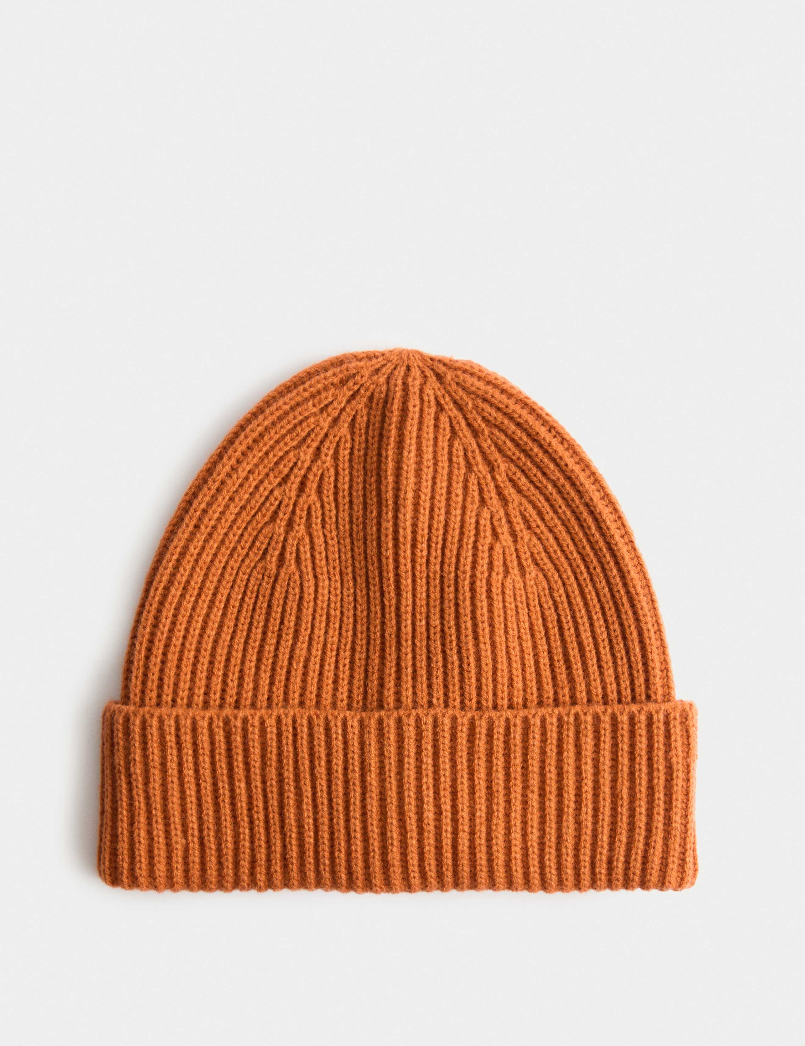 Ribbed Knitted Beanie Hat 1 of 2