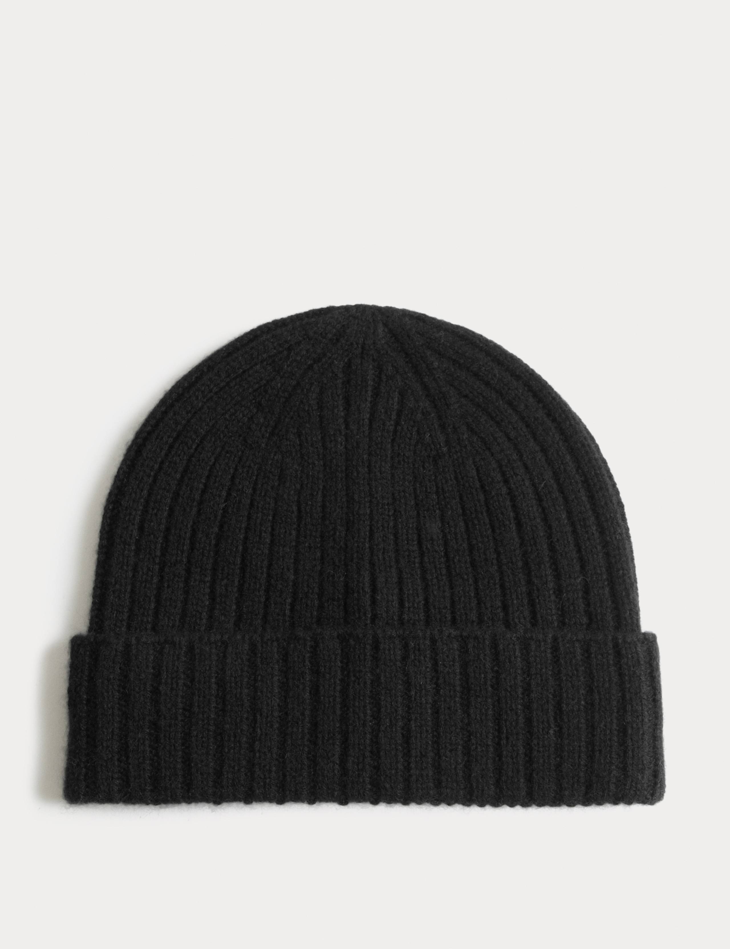 Pure Cashmere Knitted Beanie Hat 1 of 1