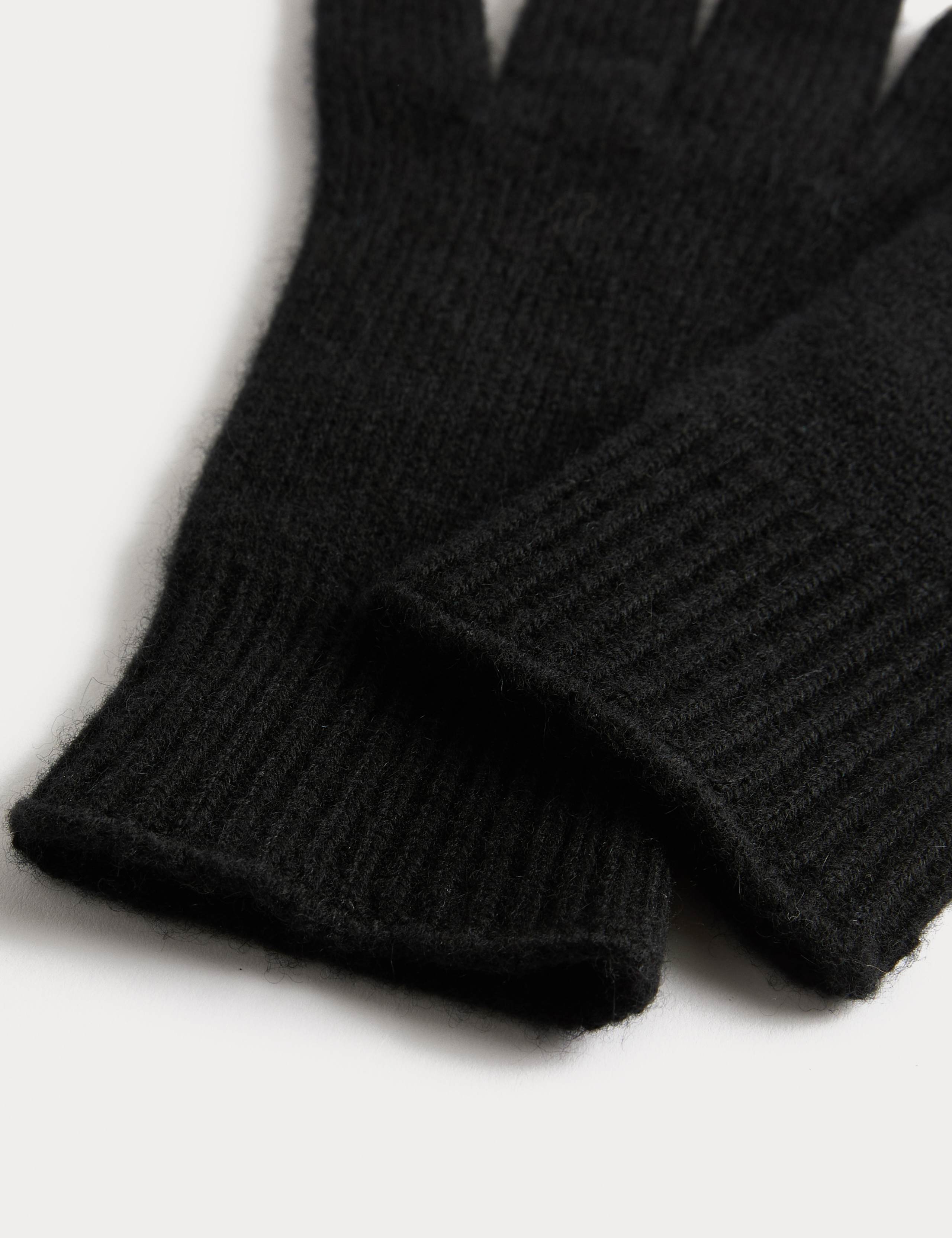 Pure Cashmere Knitted Gloves 2 of 2