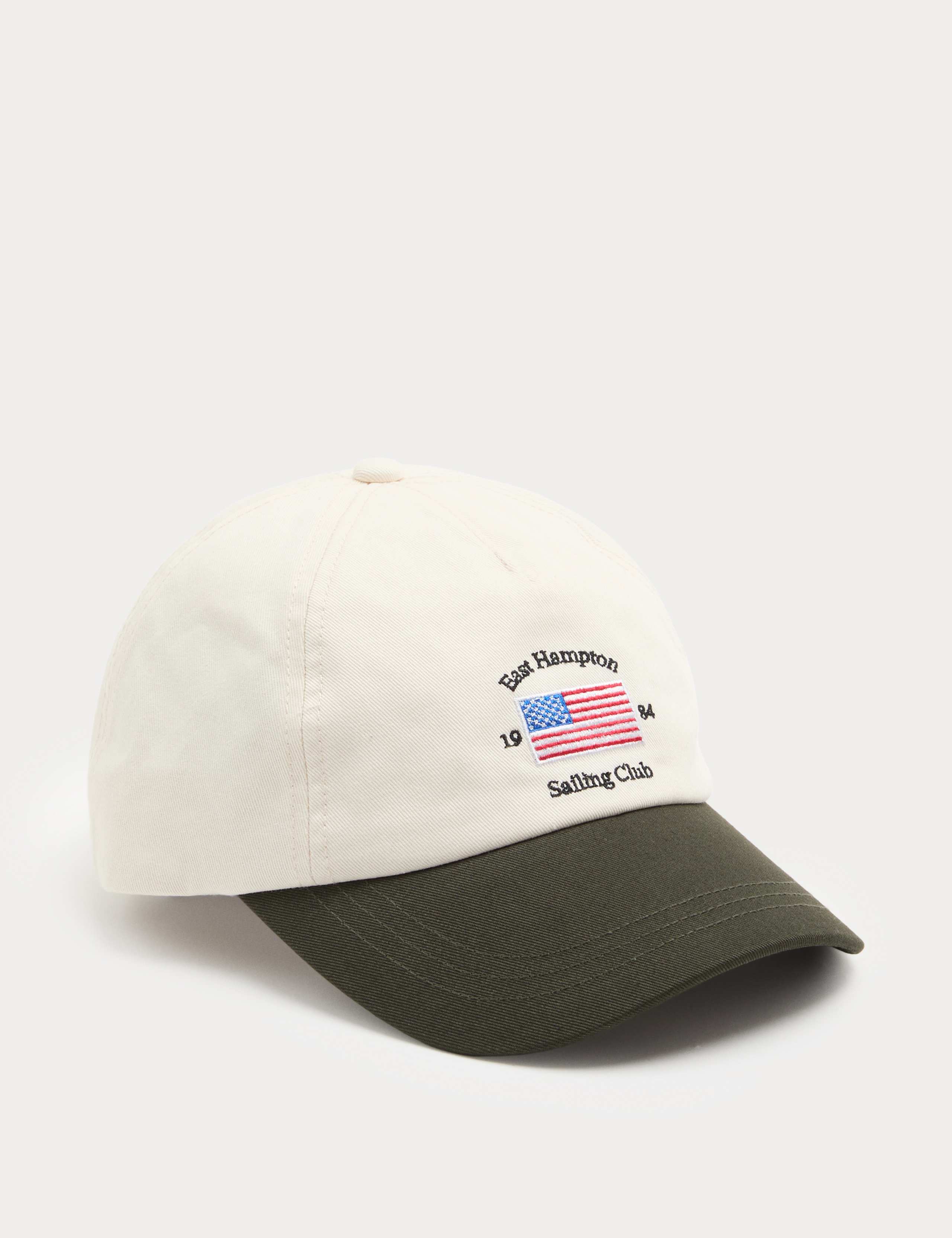 Pure Cotton Embroidered Baseball Cap 1 of 2