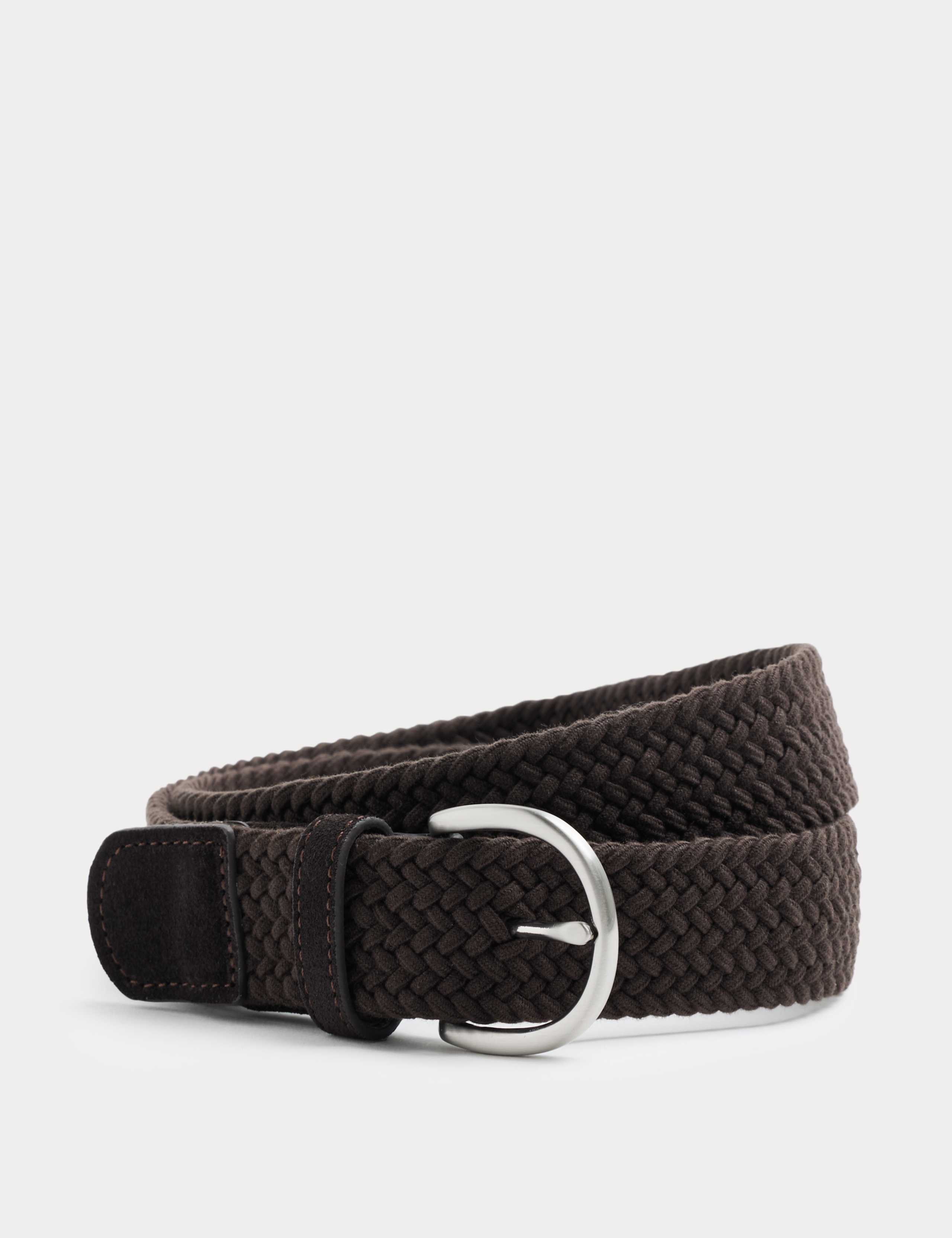 Suede Stretch Web Woven Belt 1 of 2