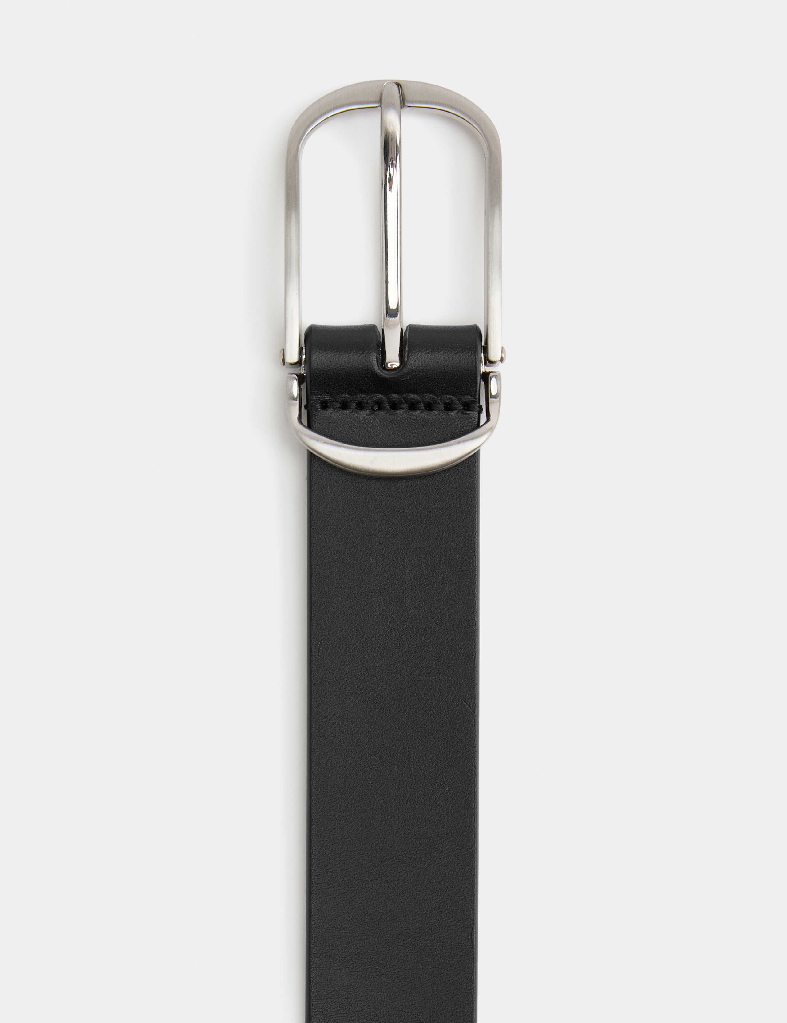 Leather Fine Metal Keeper Belt 2 of 2