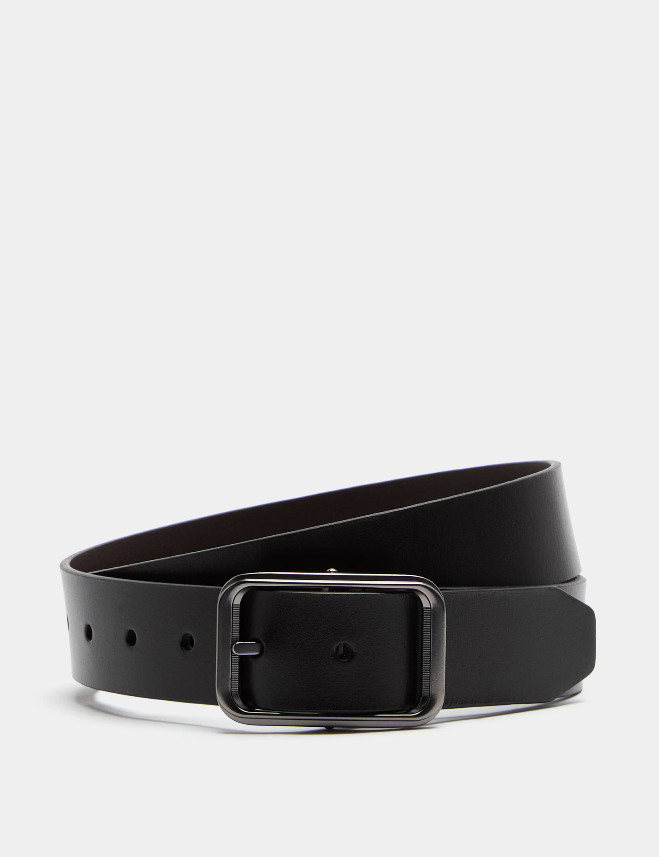 Leather Reversible Buckle Belt 1 of 3