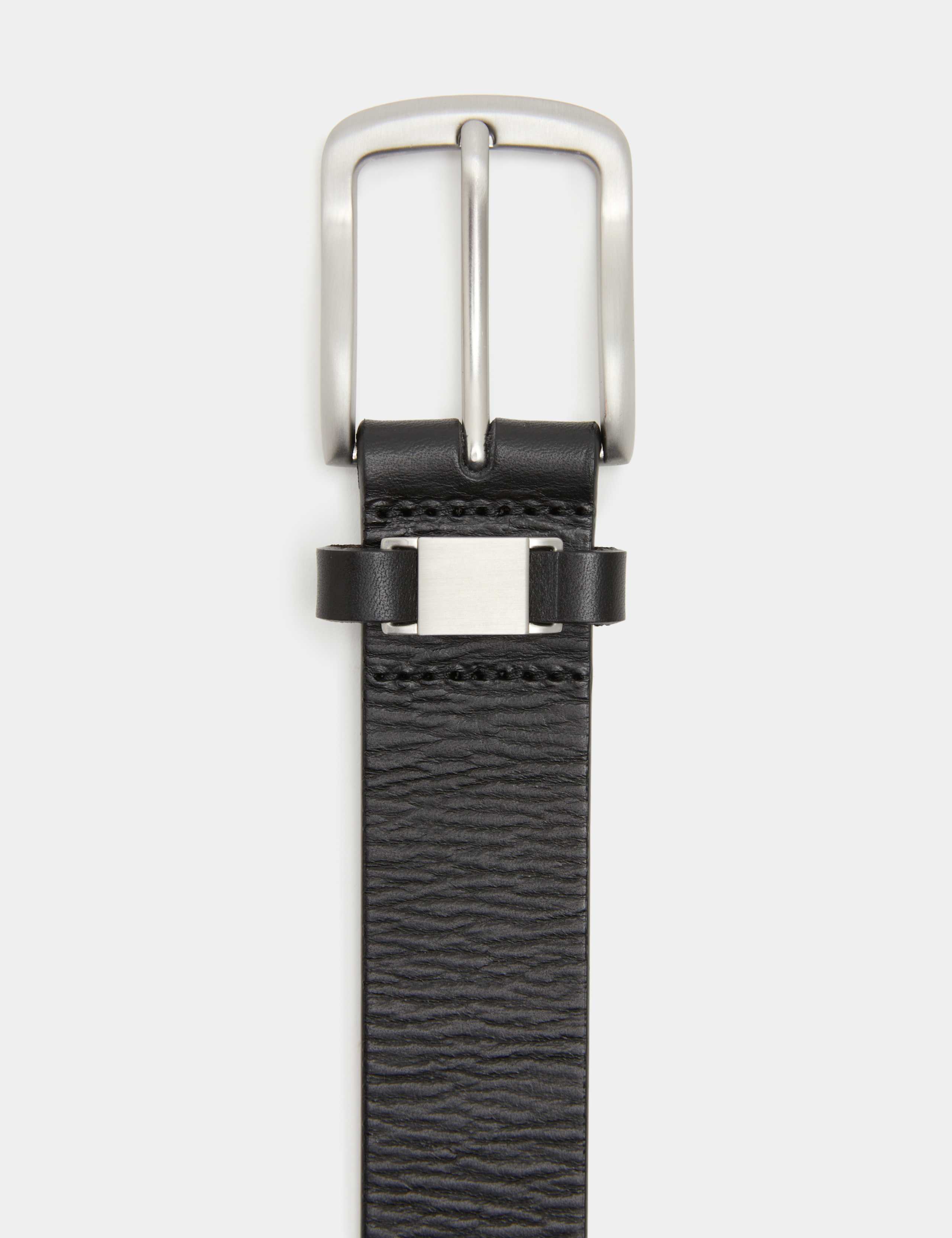 Leather Textured Buckle Belt 2 of 2