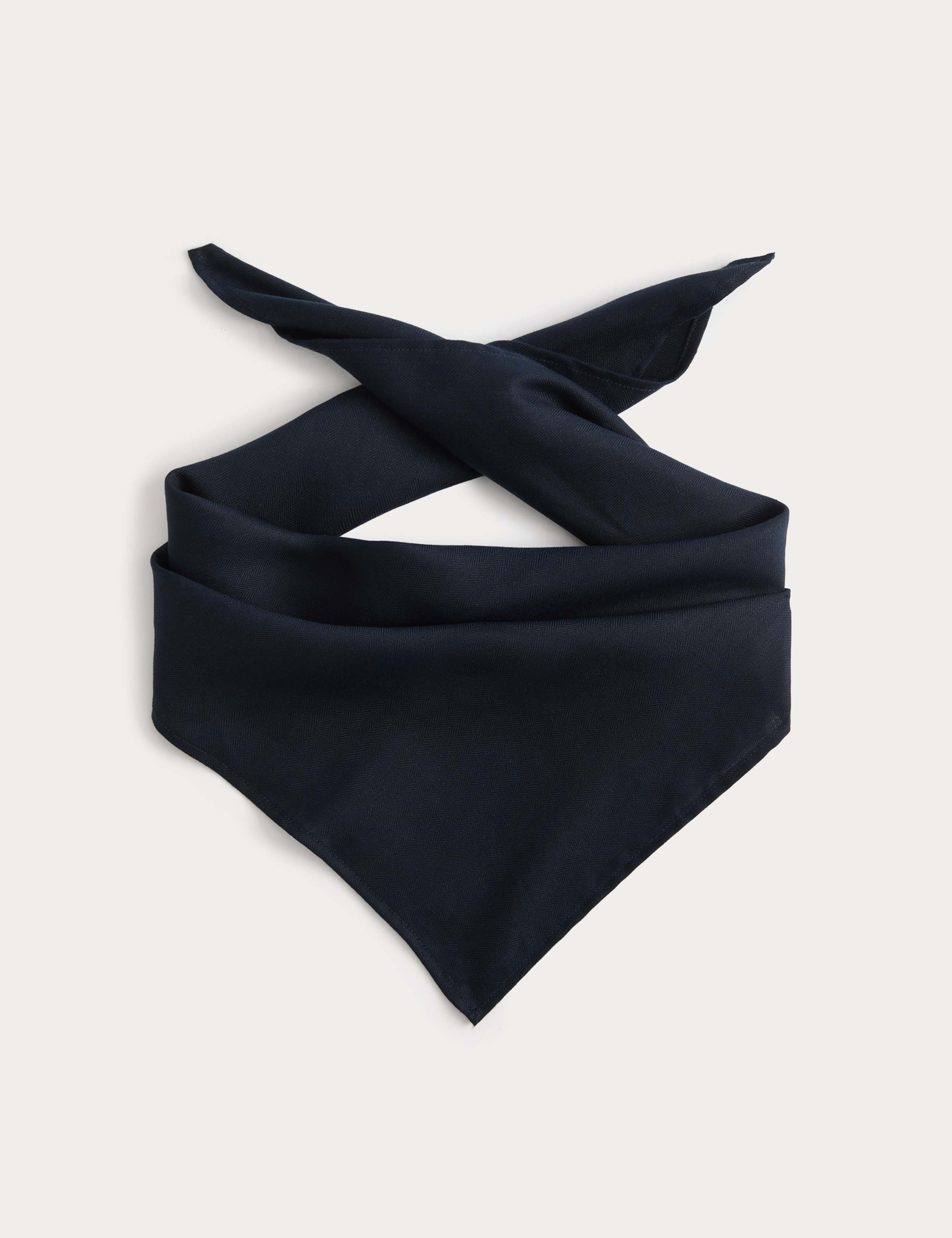 Linen Blend Herringbone Bandana Scarf 1 of 3