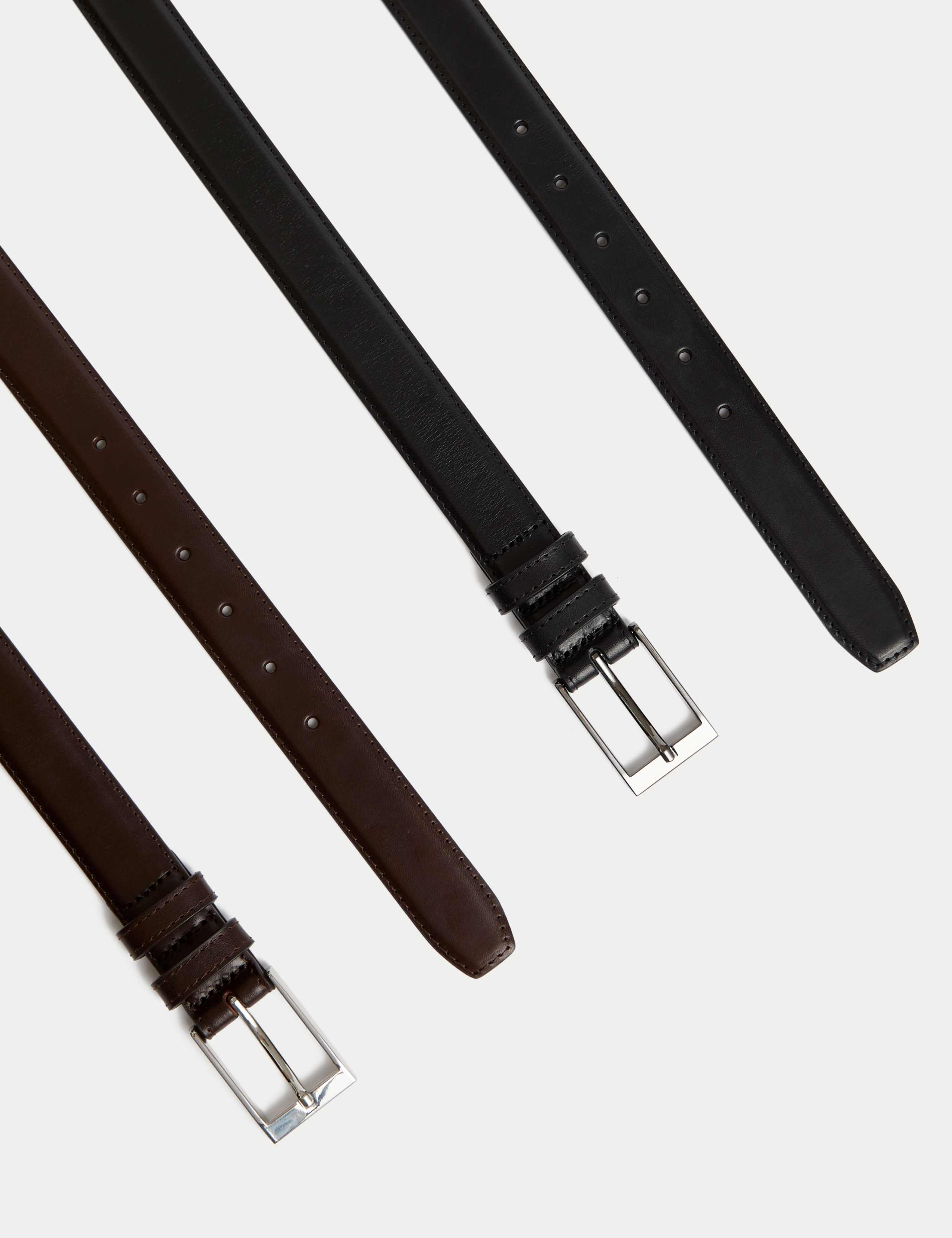 2 Pack Stitch Detail Belts 2 of 2