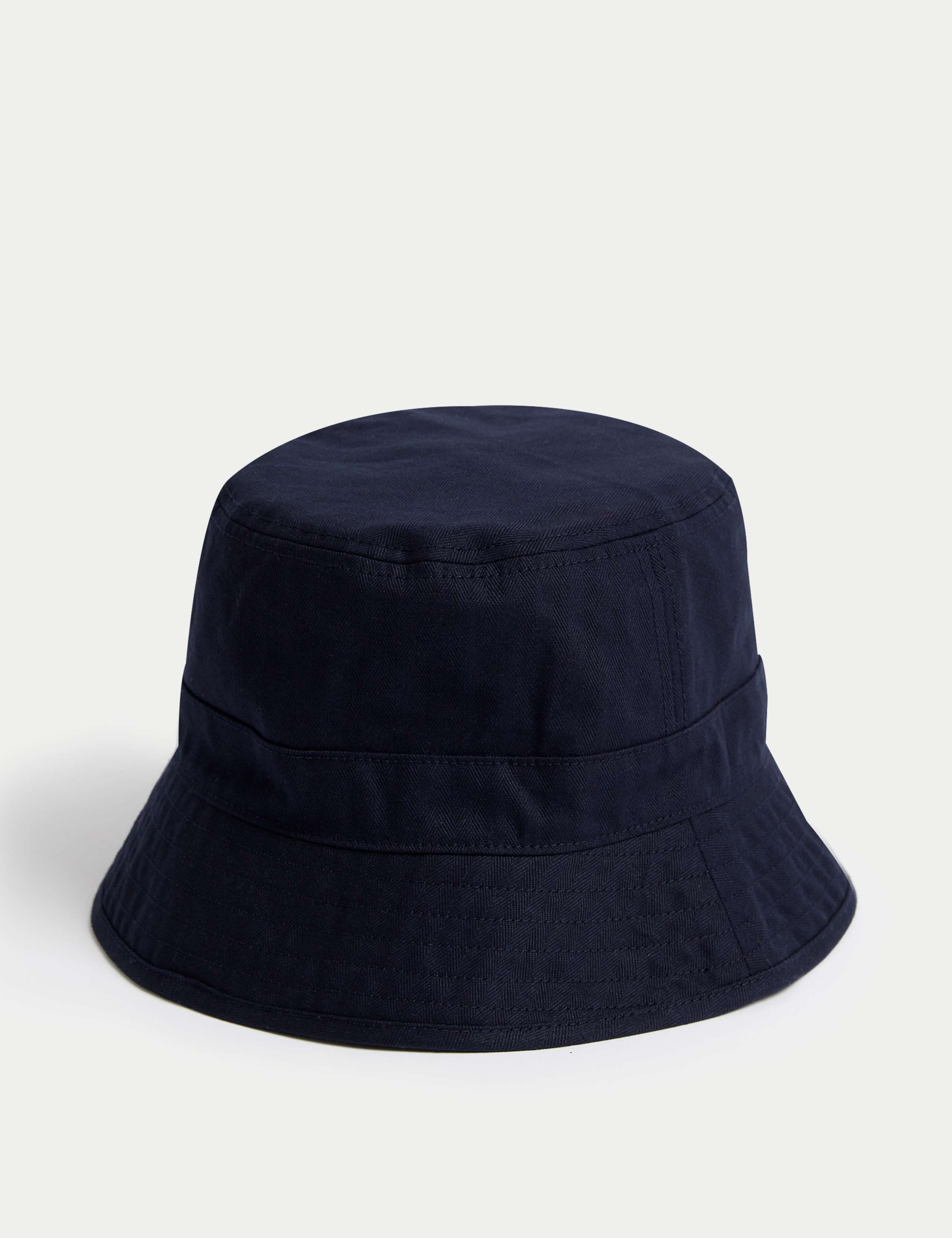 Pure Cotton Herringbone Bucket Hat 2 of 3