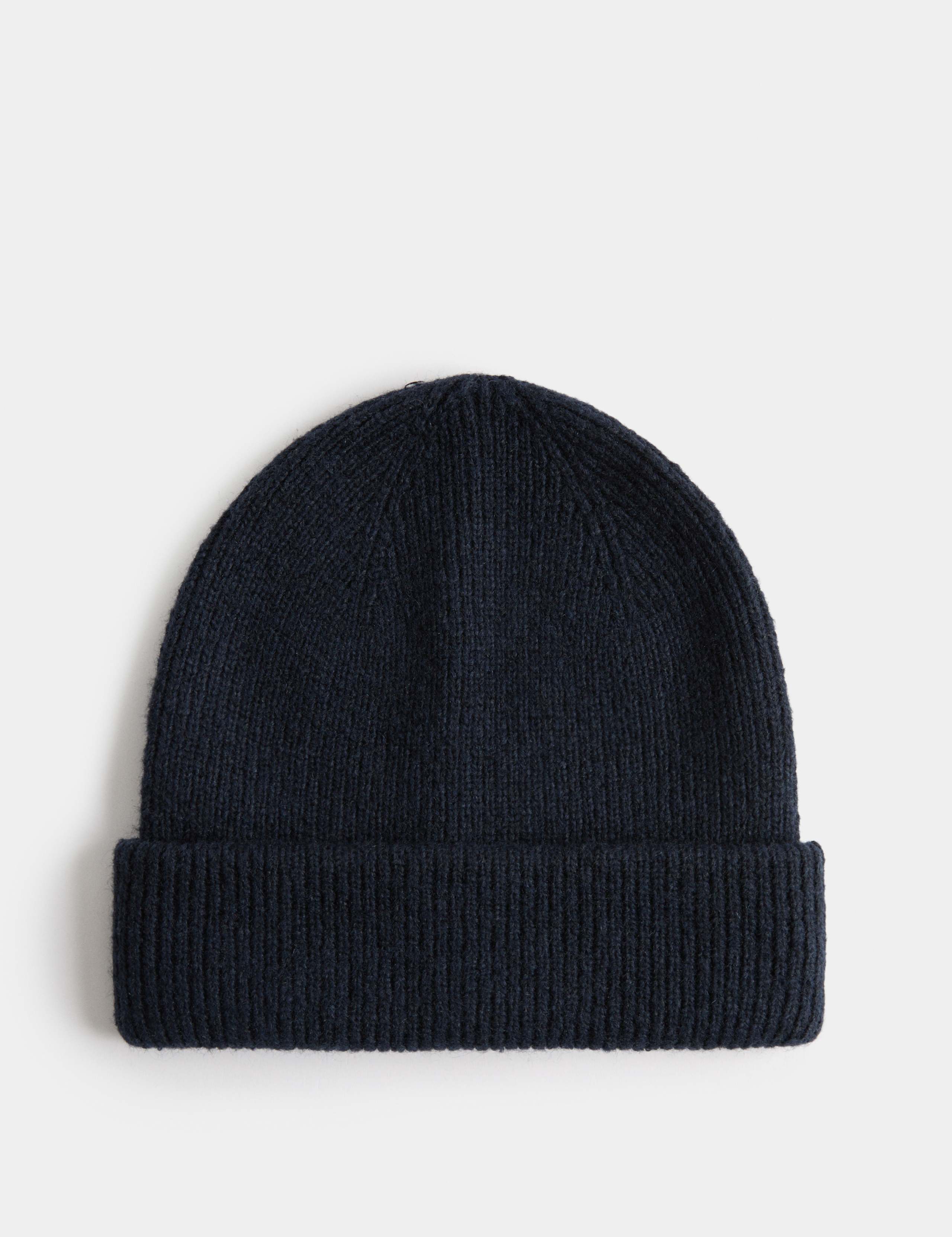 Ribbed Knitted Beanie Hat 1 of 1