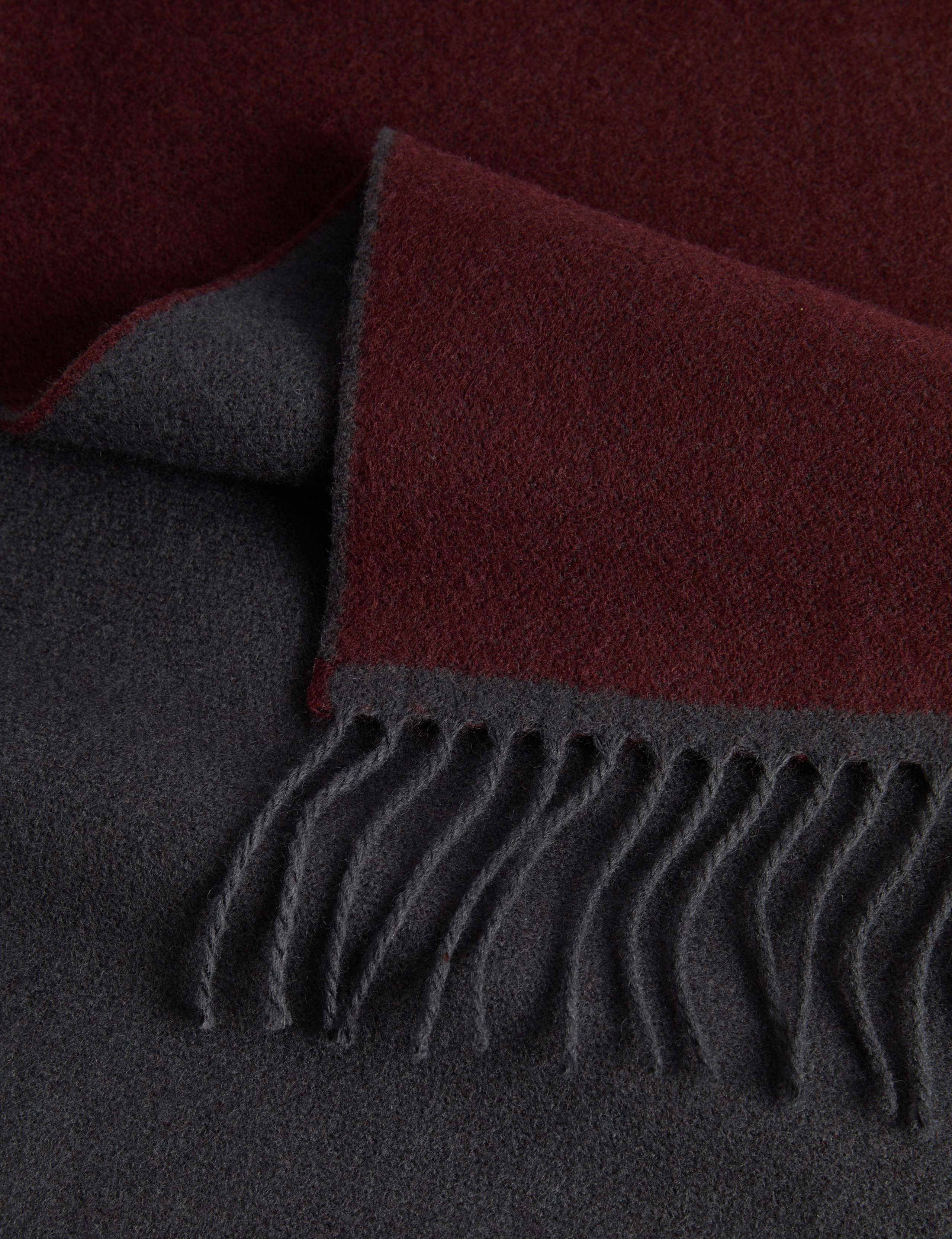 Wool Blend Reversible Herringbone Scarf 2 of 2