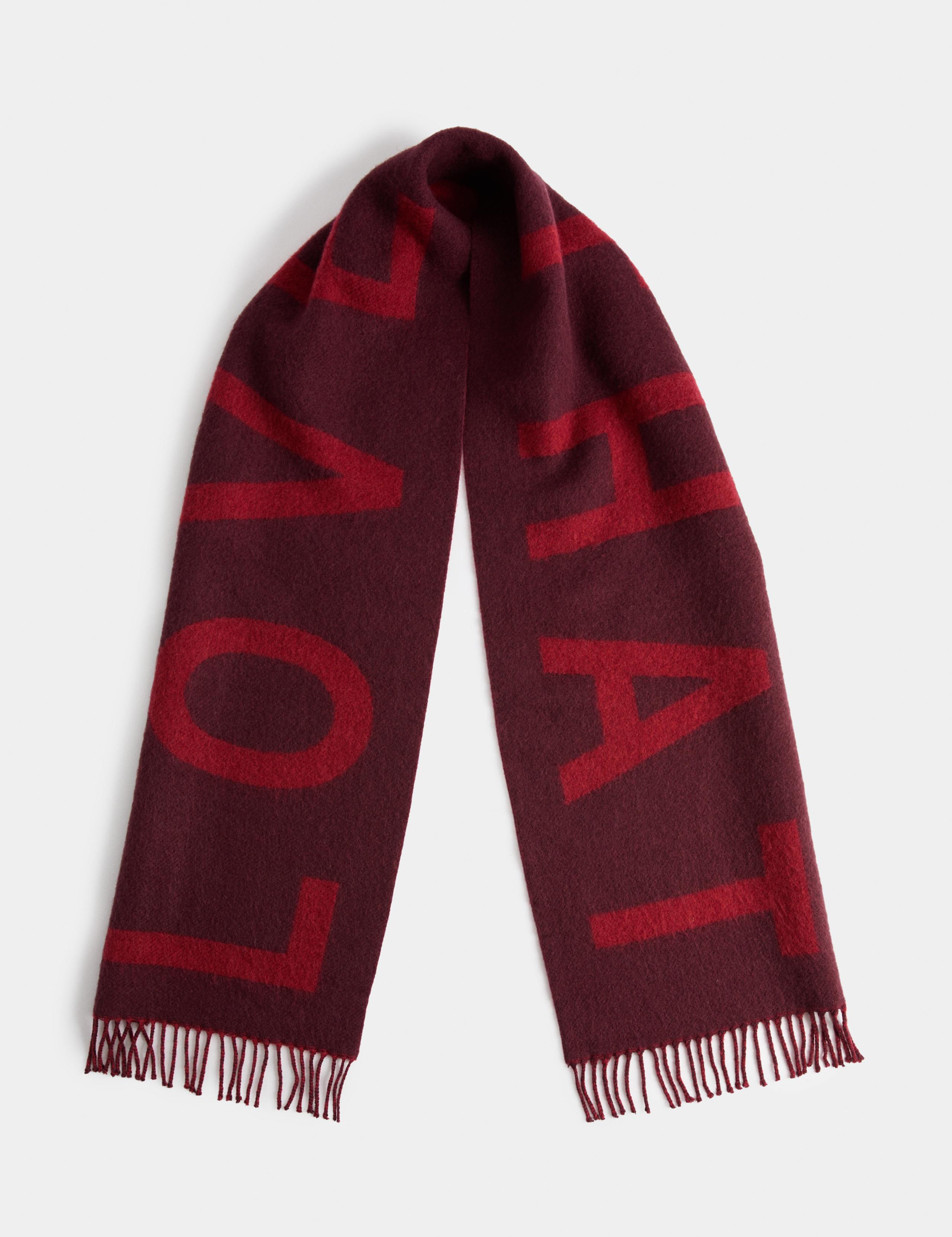 Wool Blend Slogan Oversized Scarf 3 of 5
