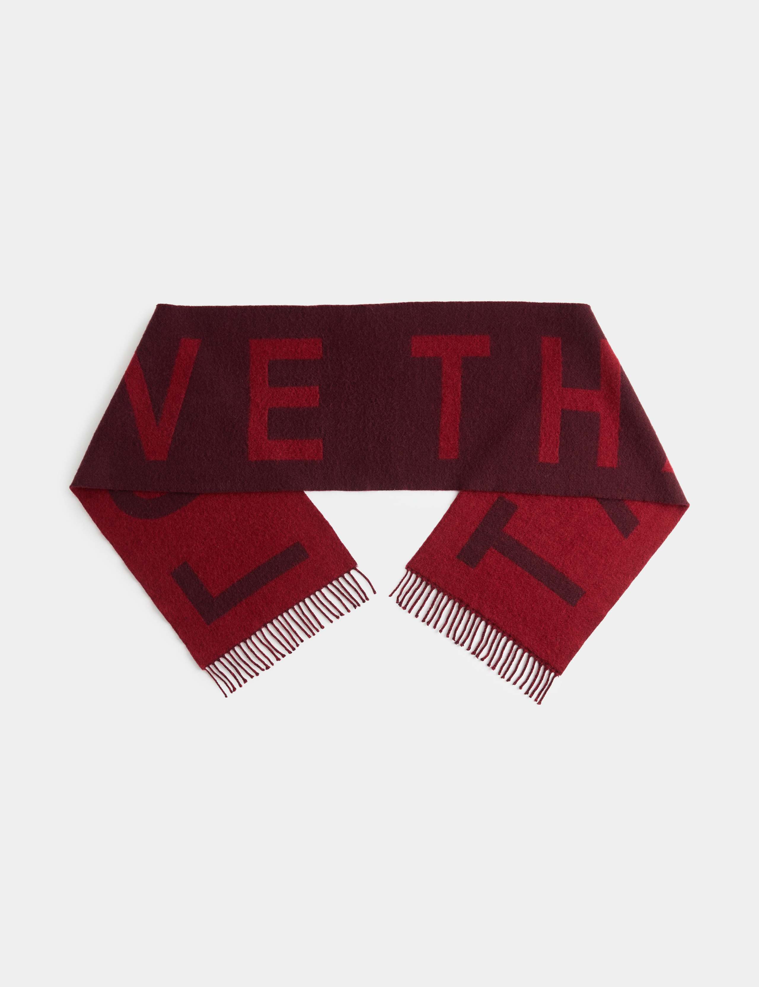 Wool Blend Slogan Oversized Scarf 5 of 5