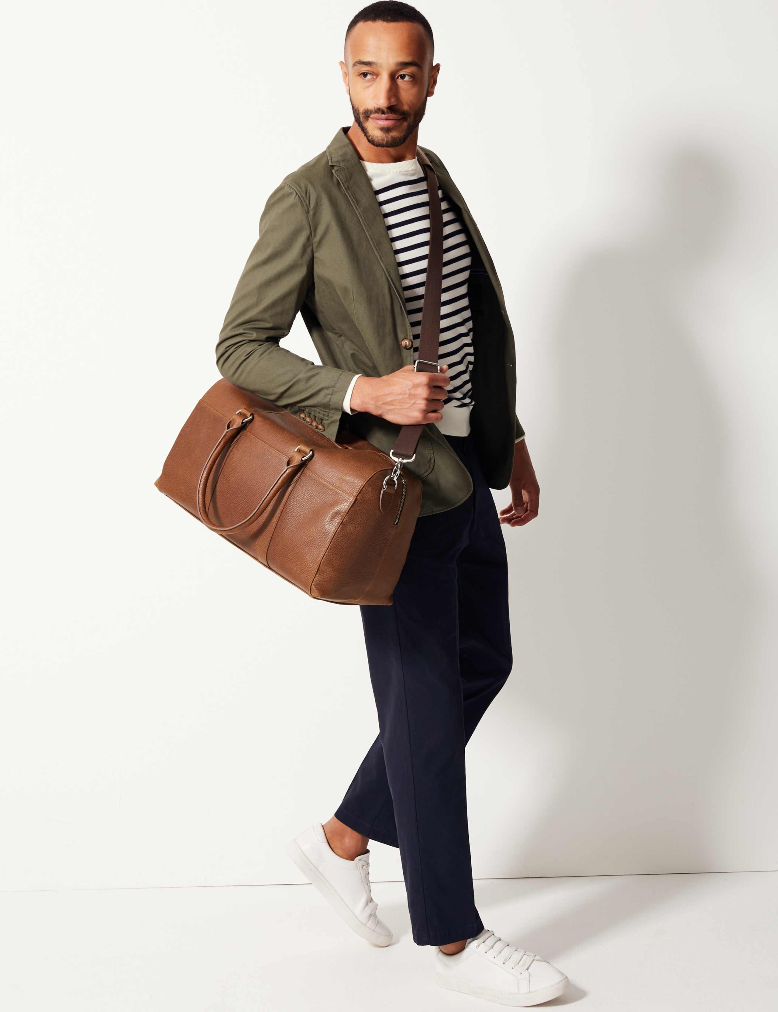 Pebble Grain Leather Holdall 1 of 6