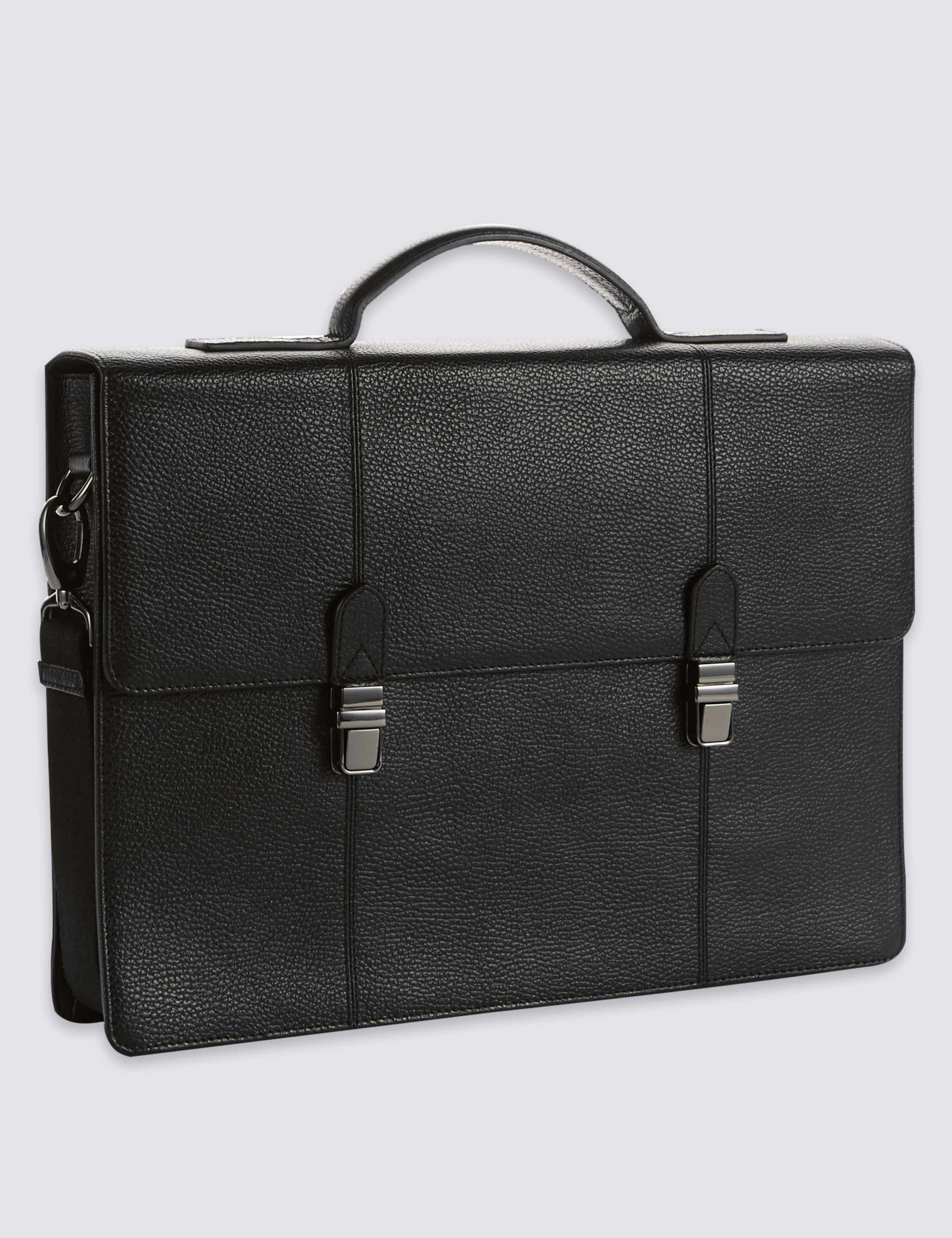 Pebble Grain Leather Briefcase 2 of 5