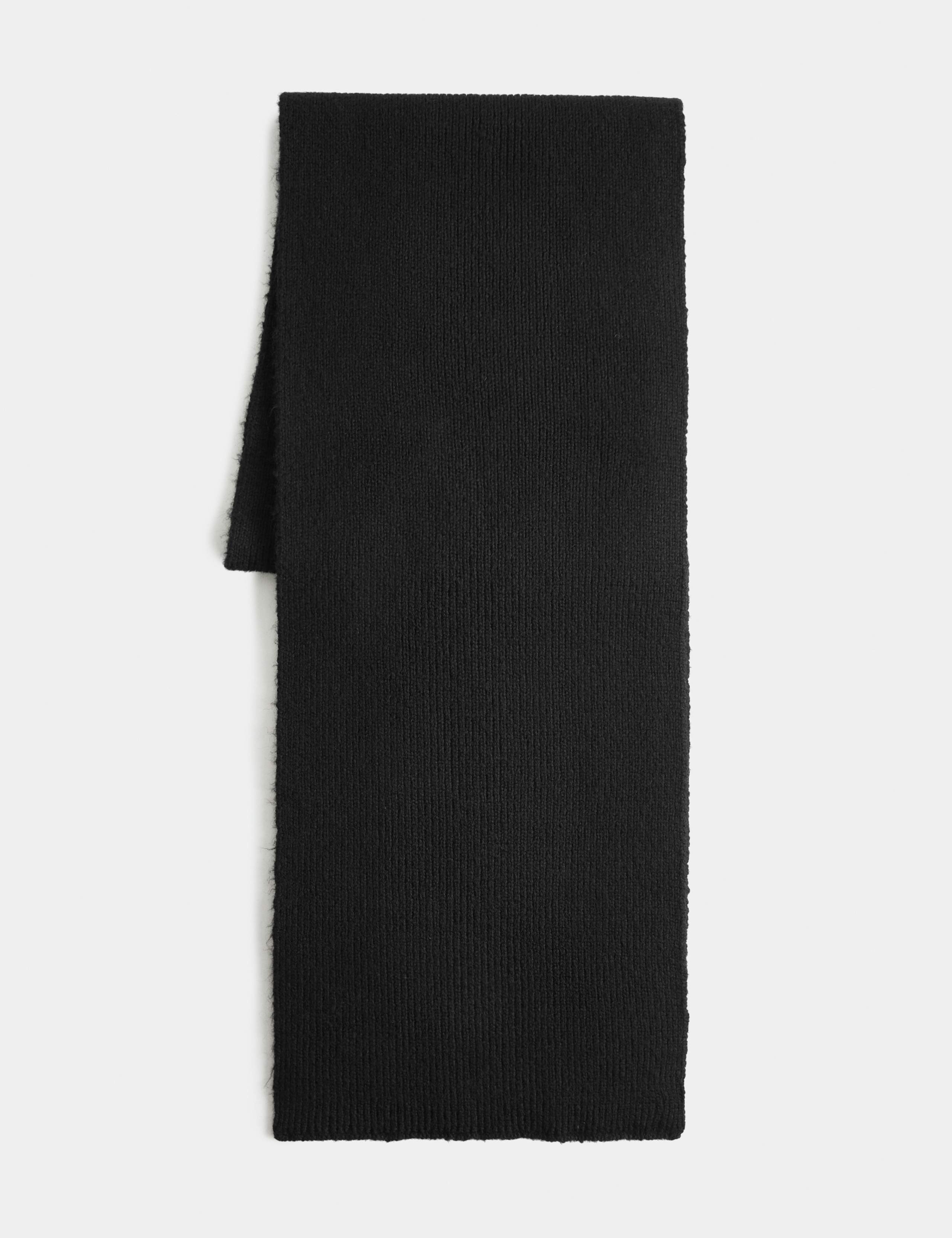 Ribbed Scarf with Cotton 1 of 2