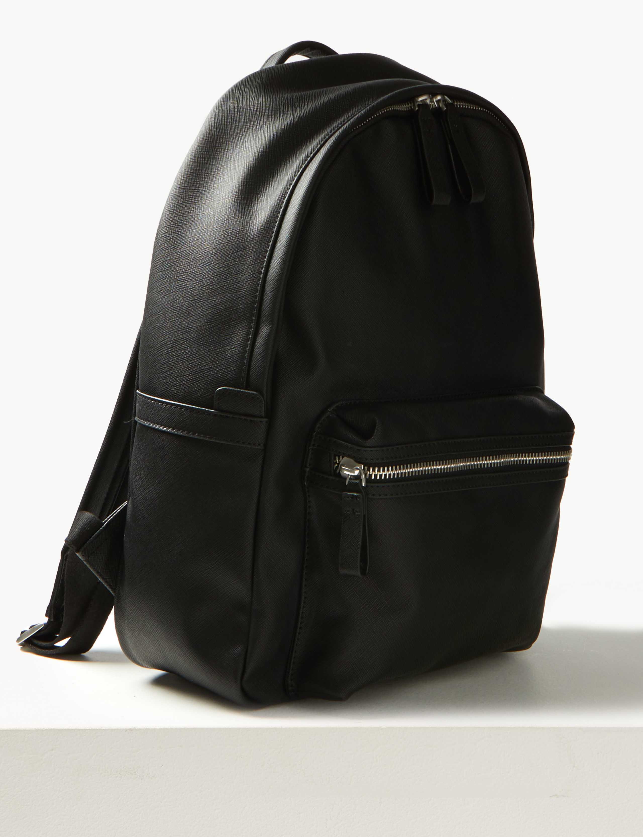Textured Saffiano Backpack 3 of 6