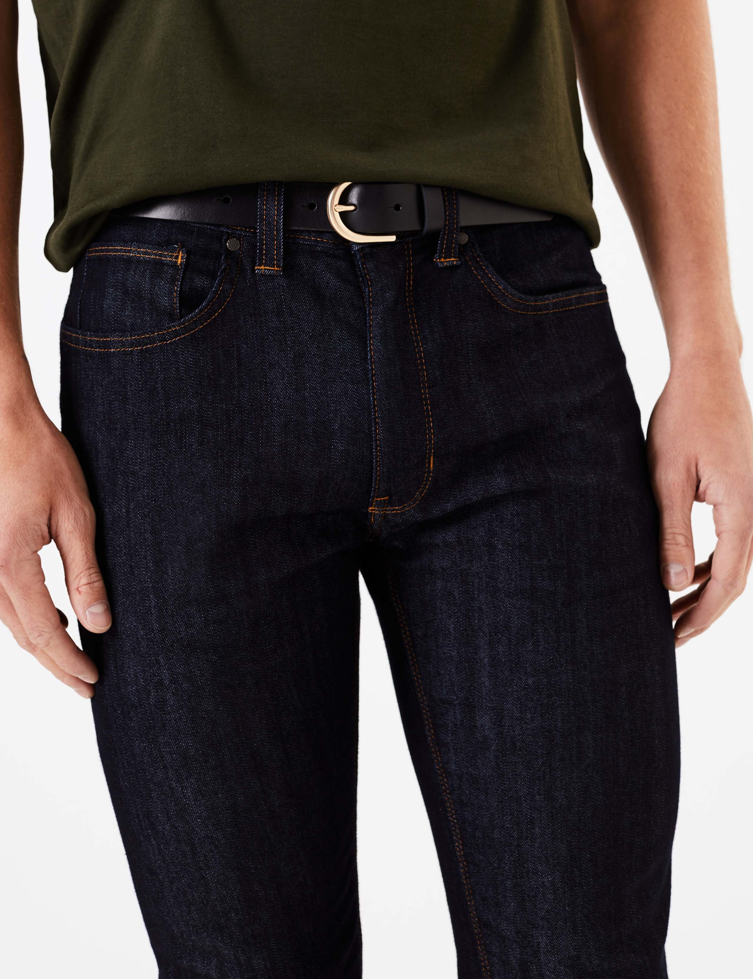 Italian Leather Casual Belt 1 of 3