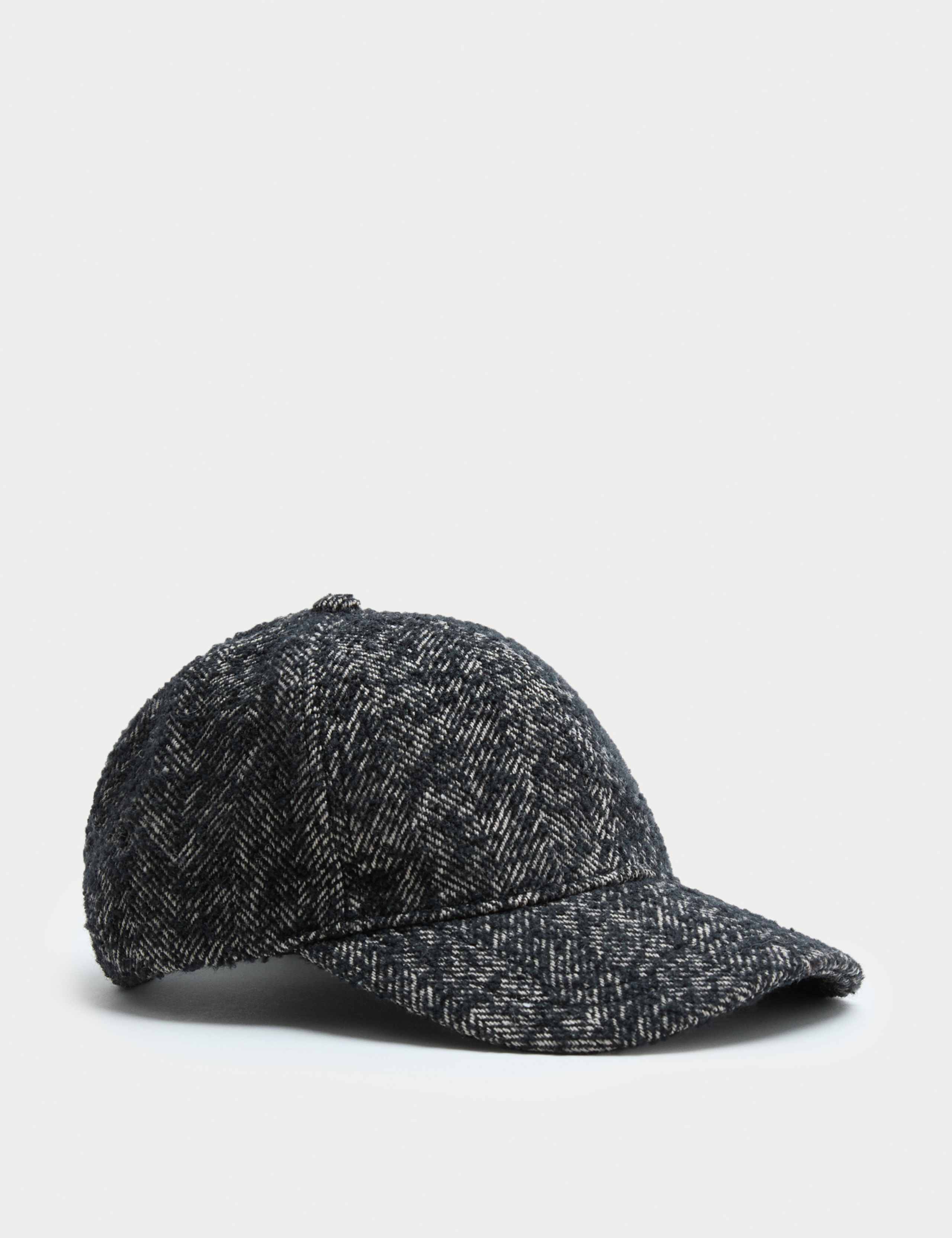 Wool Rich Herringbone Baseball Cap 2 of 3